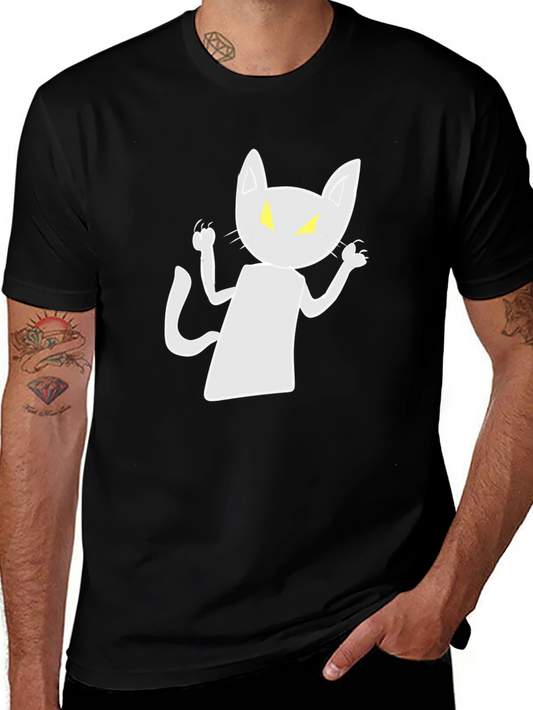 Spooky Cat Graphic Tee - Halloween T-Shirt