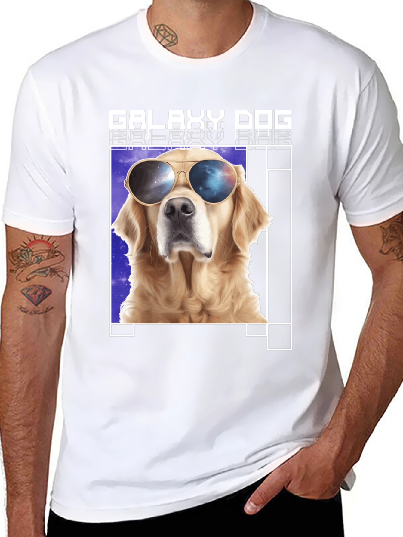 Galaxy Dog T-Shirt - Cool Canine in Space Shades