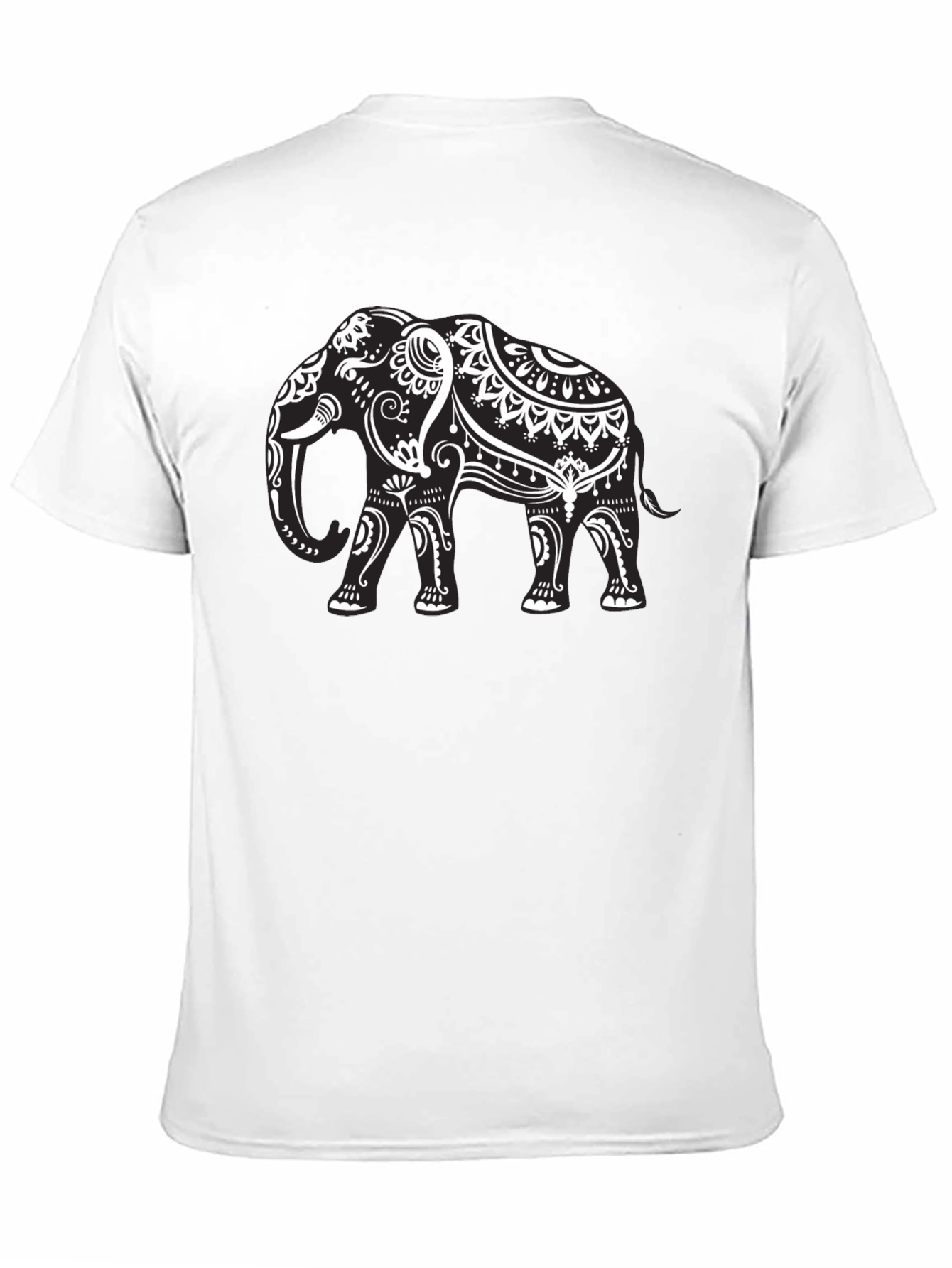 Elephant Graphic Tee - Black Cotton T-Shirt