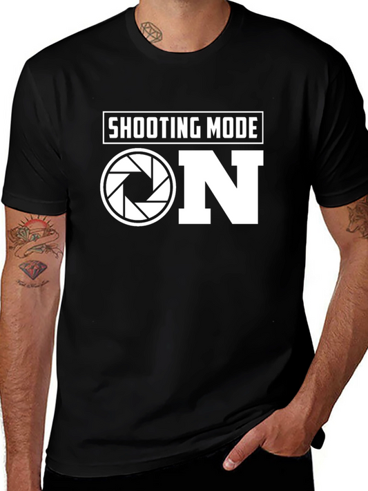 Shooting Mode ON Photography T-Shirt - Black