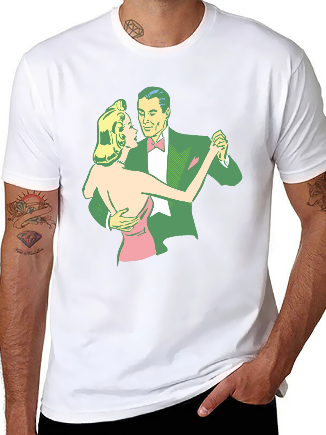 Retro Dance T-Shirt - Black Cotton Tee