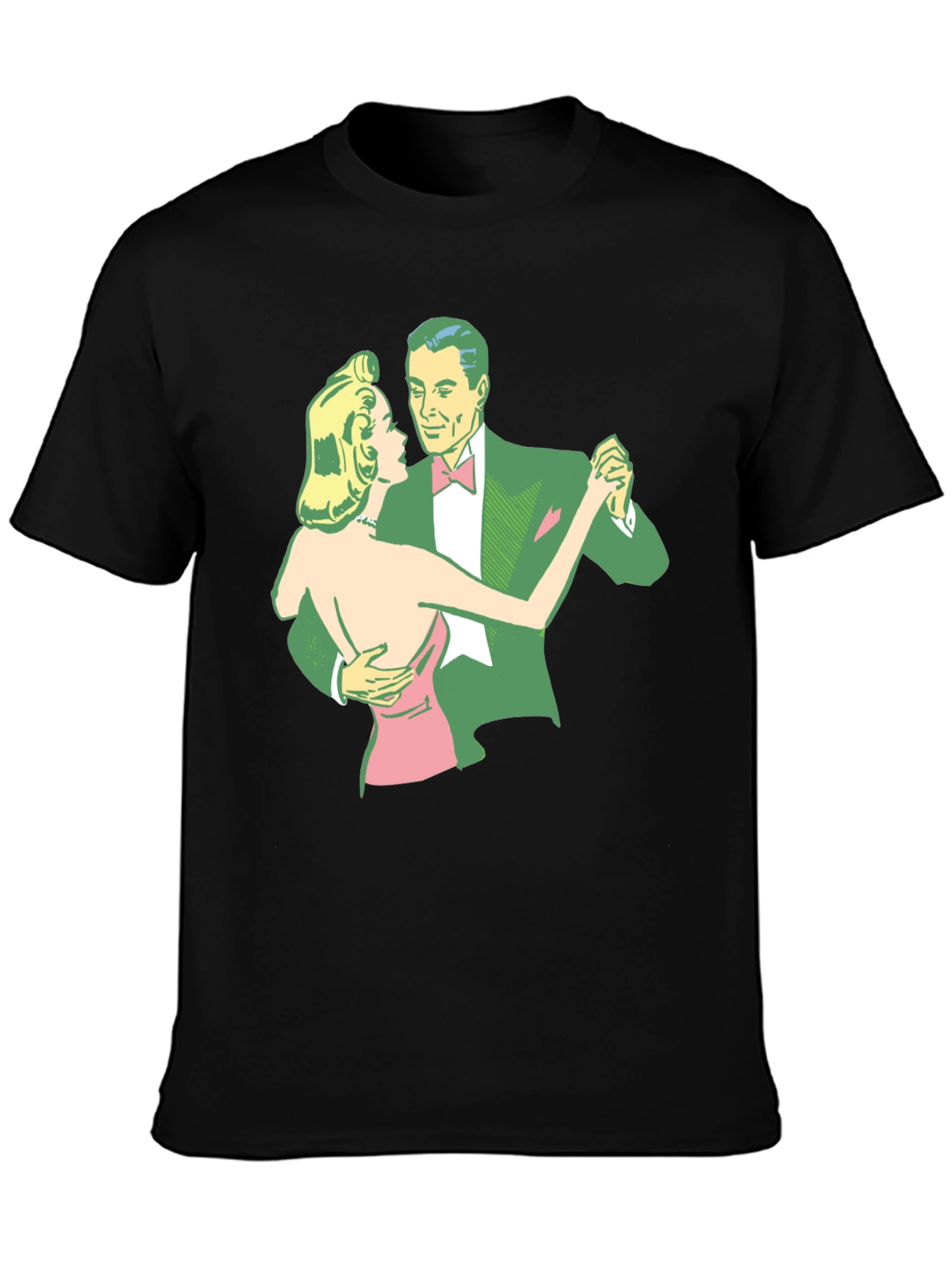 Retro Dance T-Shirt - Black Cotton Tee