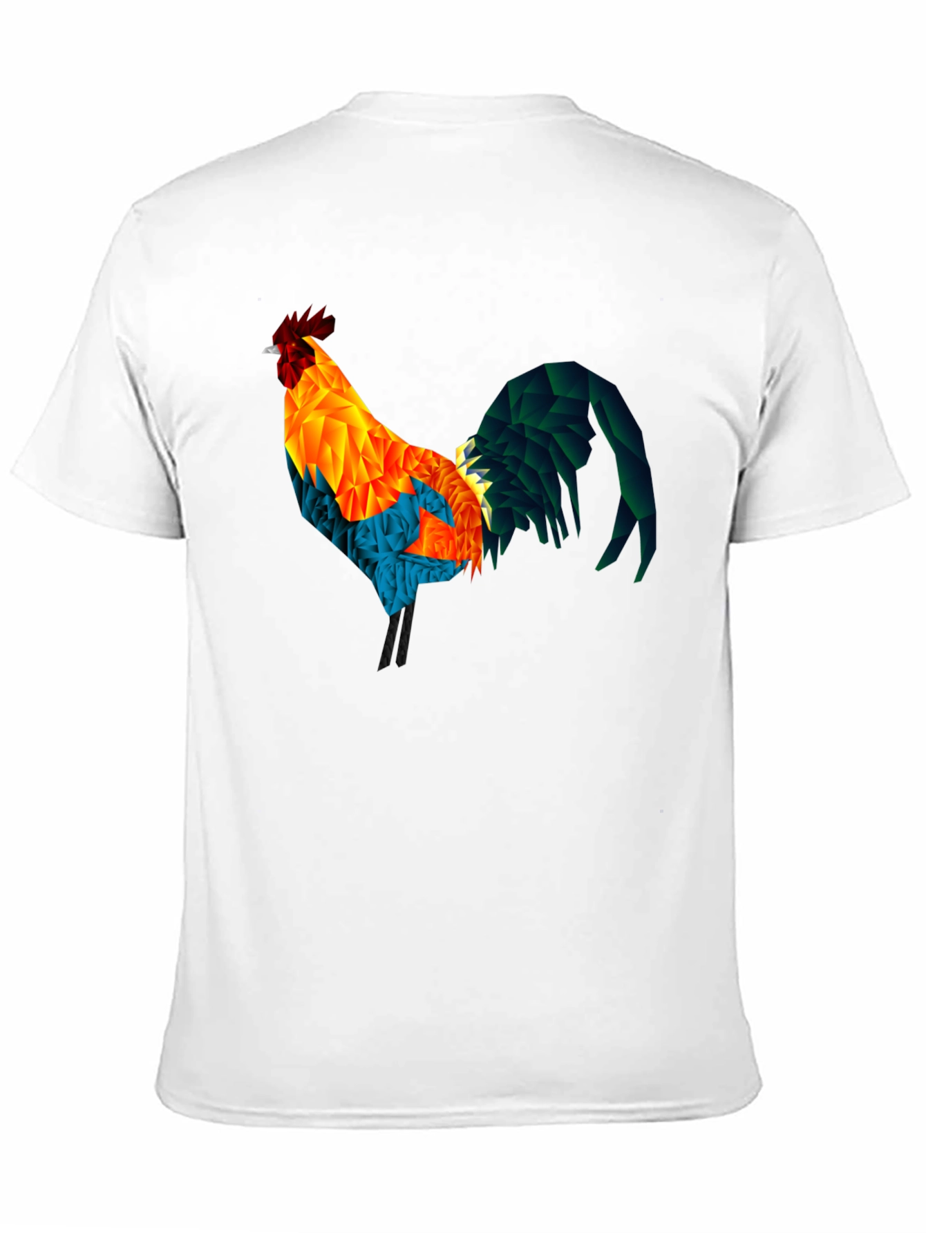 Geometric Rooster Graphic T-Shirt