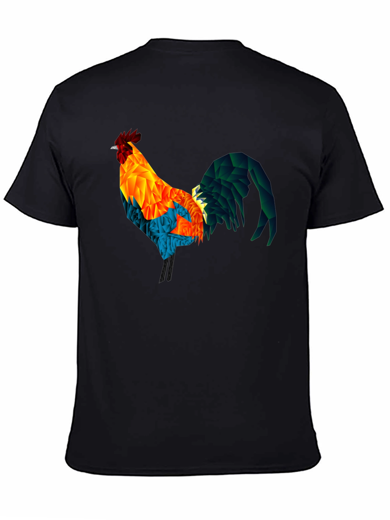 Geometric Rooster Graphic T-Shirt