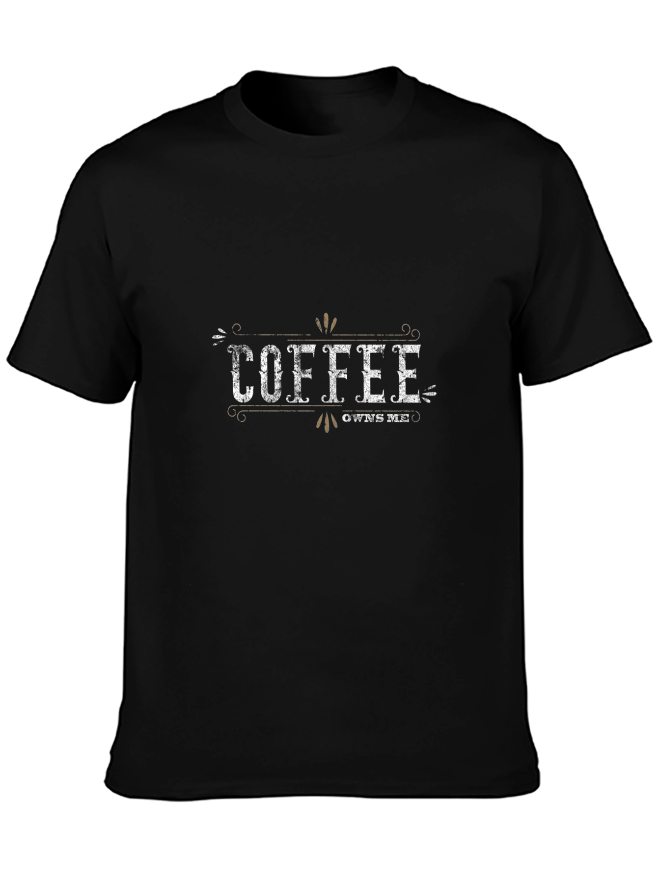 Coffee Owns Me Black T-Shirt