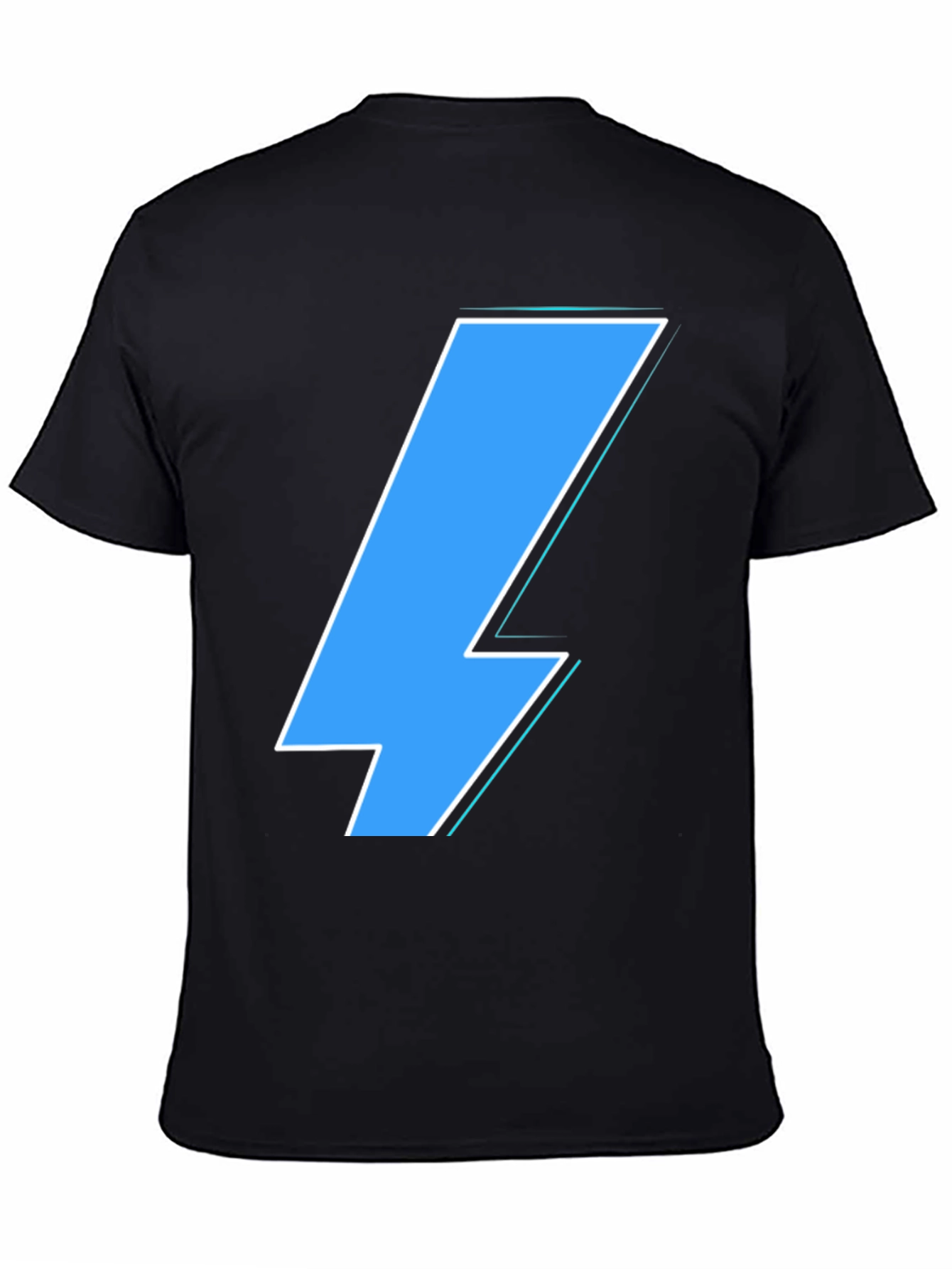 Lightning Bolt Graphic Tee - Casual Black T-Shirt