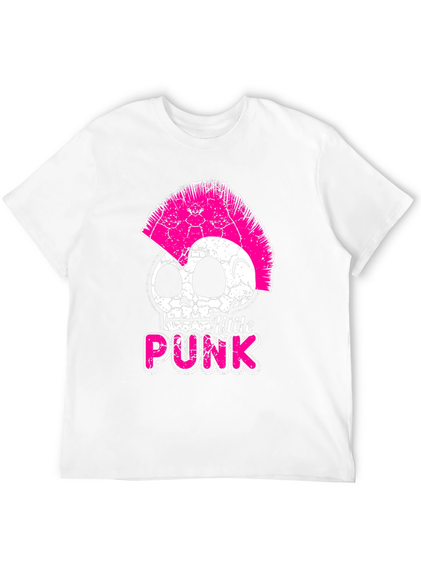 Little Punk Skull Graphic Tee - Black