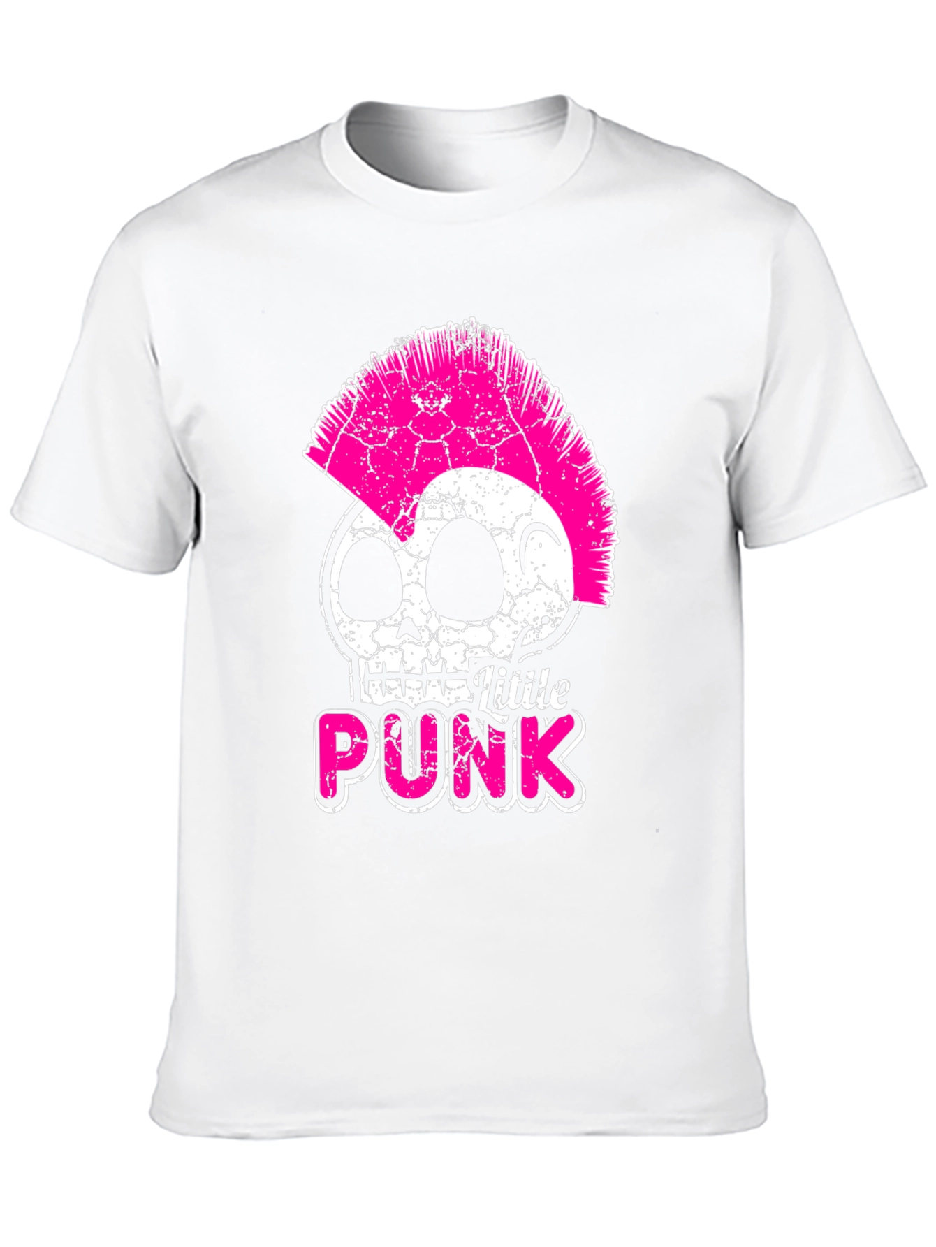 Little Punk Skull Graphic Tee - Black
