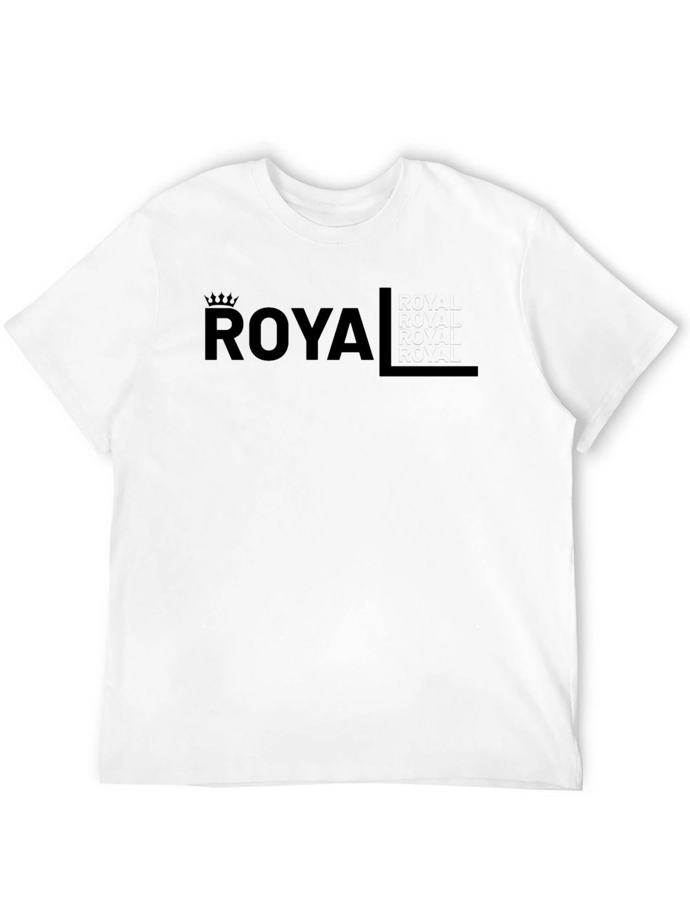 Royal Graphic Tee - Black Cotton T-Shirt