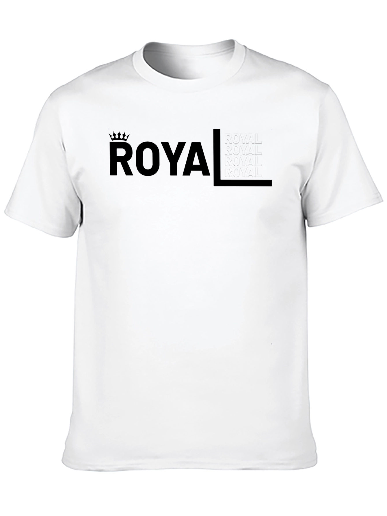 Royal Graphic Tee - Black Cotton T-Shirt