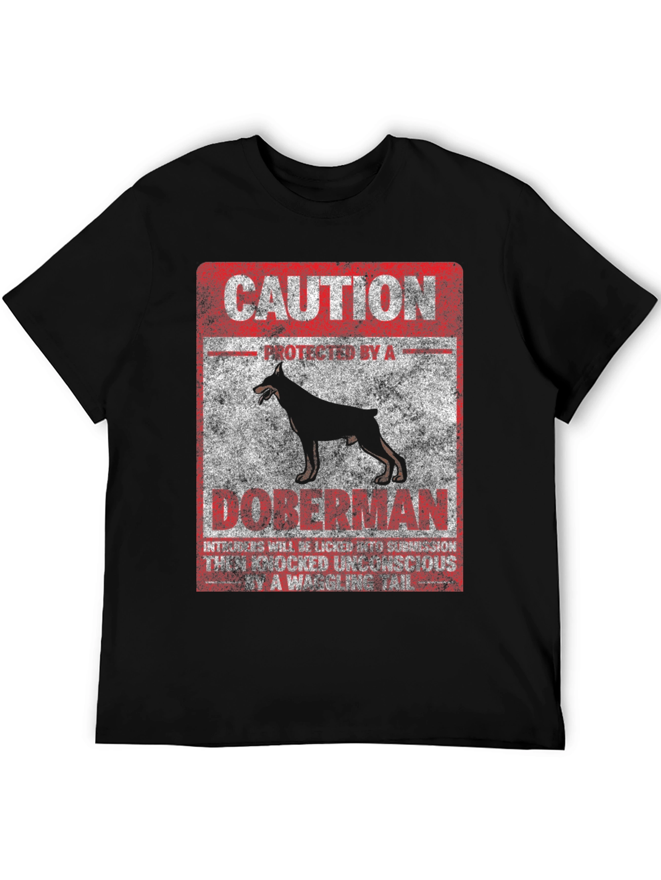 Caution Doberman Graphic Tee