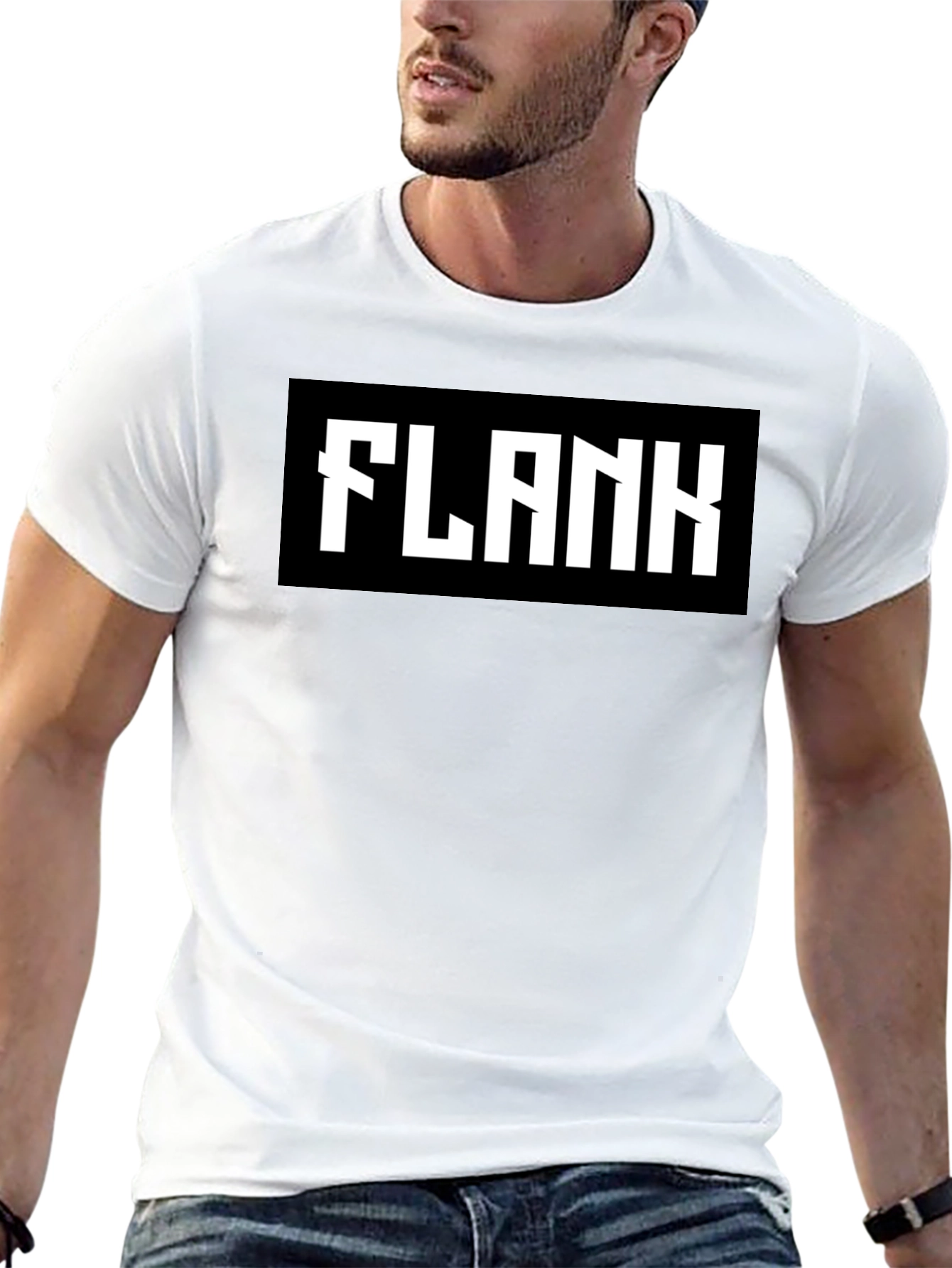 Black Flank Graphic Tee - Bold Statement Shirt
