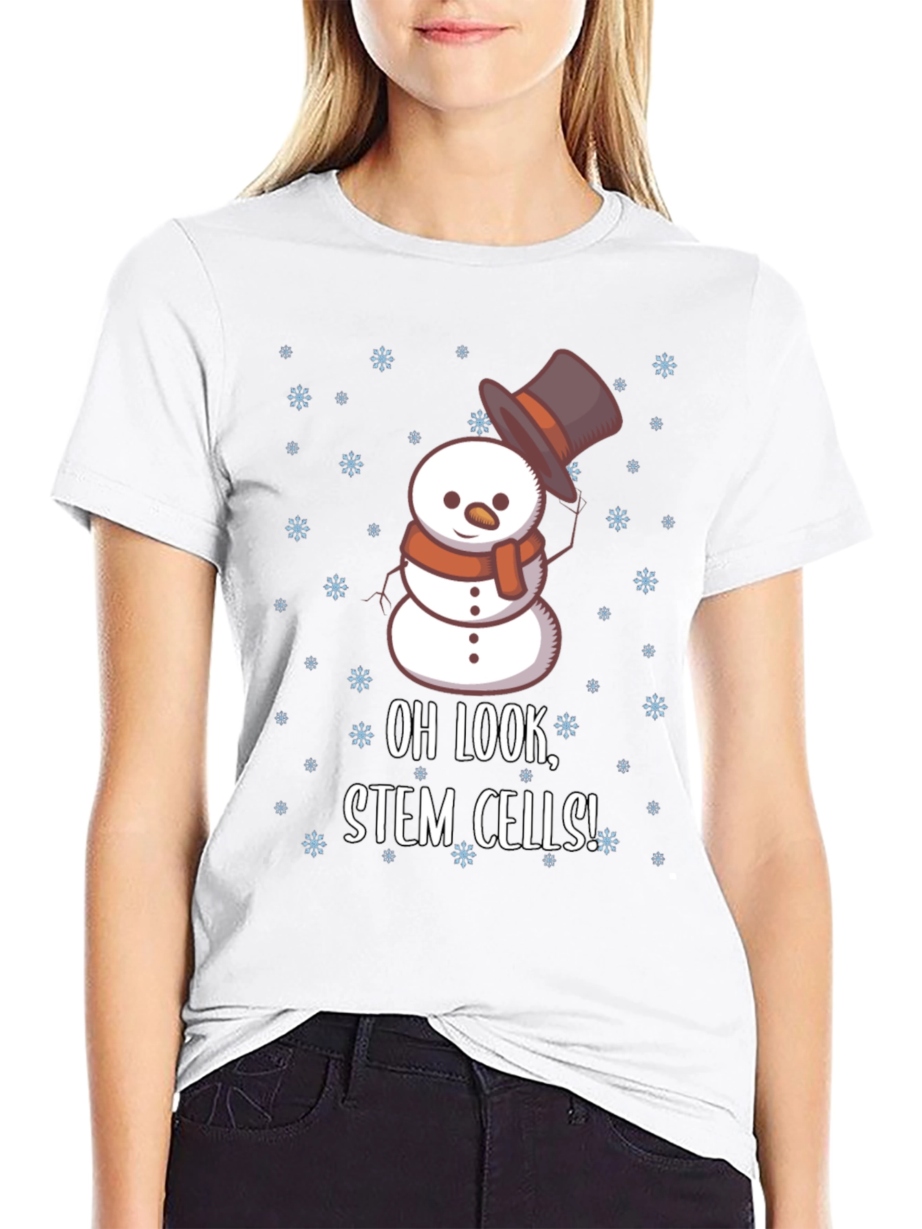 Oh Look Stem Cells Snowman Graphic Tee