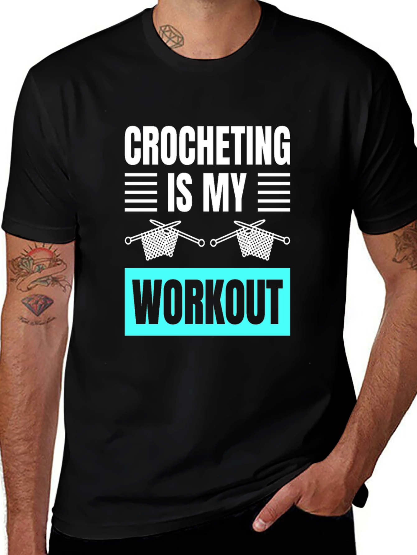 Crocheting Is My Workout Graphic T-Shirt