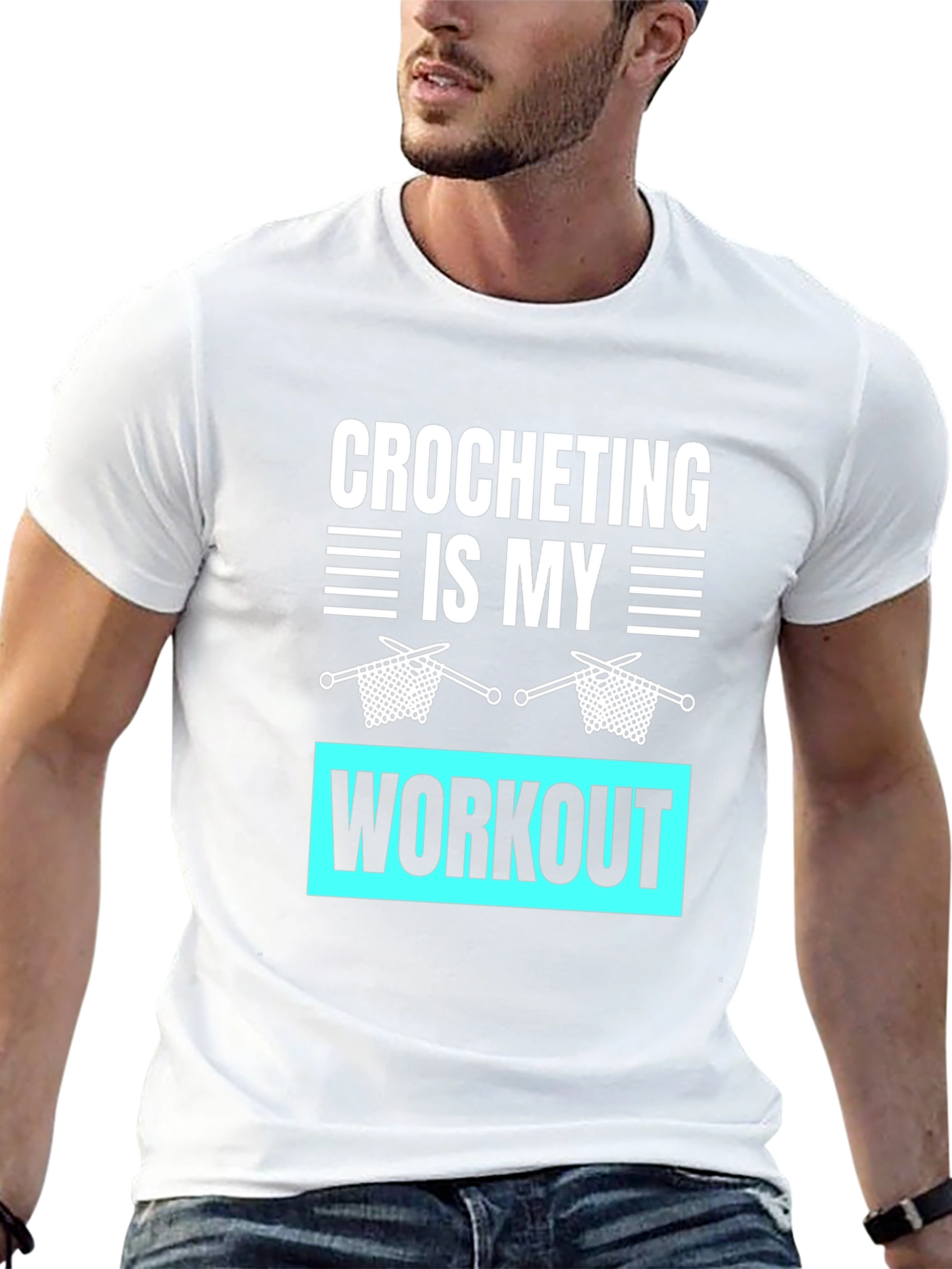 Crocheting Is My Workout Graphic T-Shirt