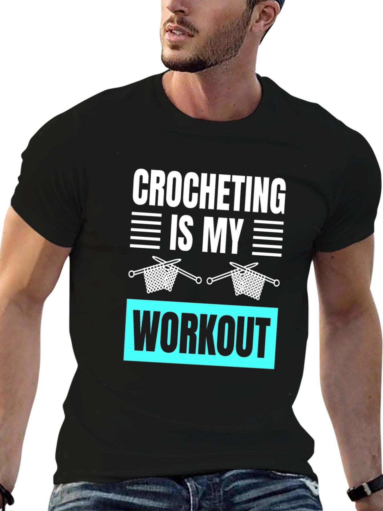 Crocheting Is My Workout Graphic T-Shirt