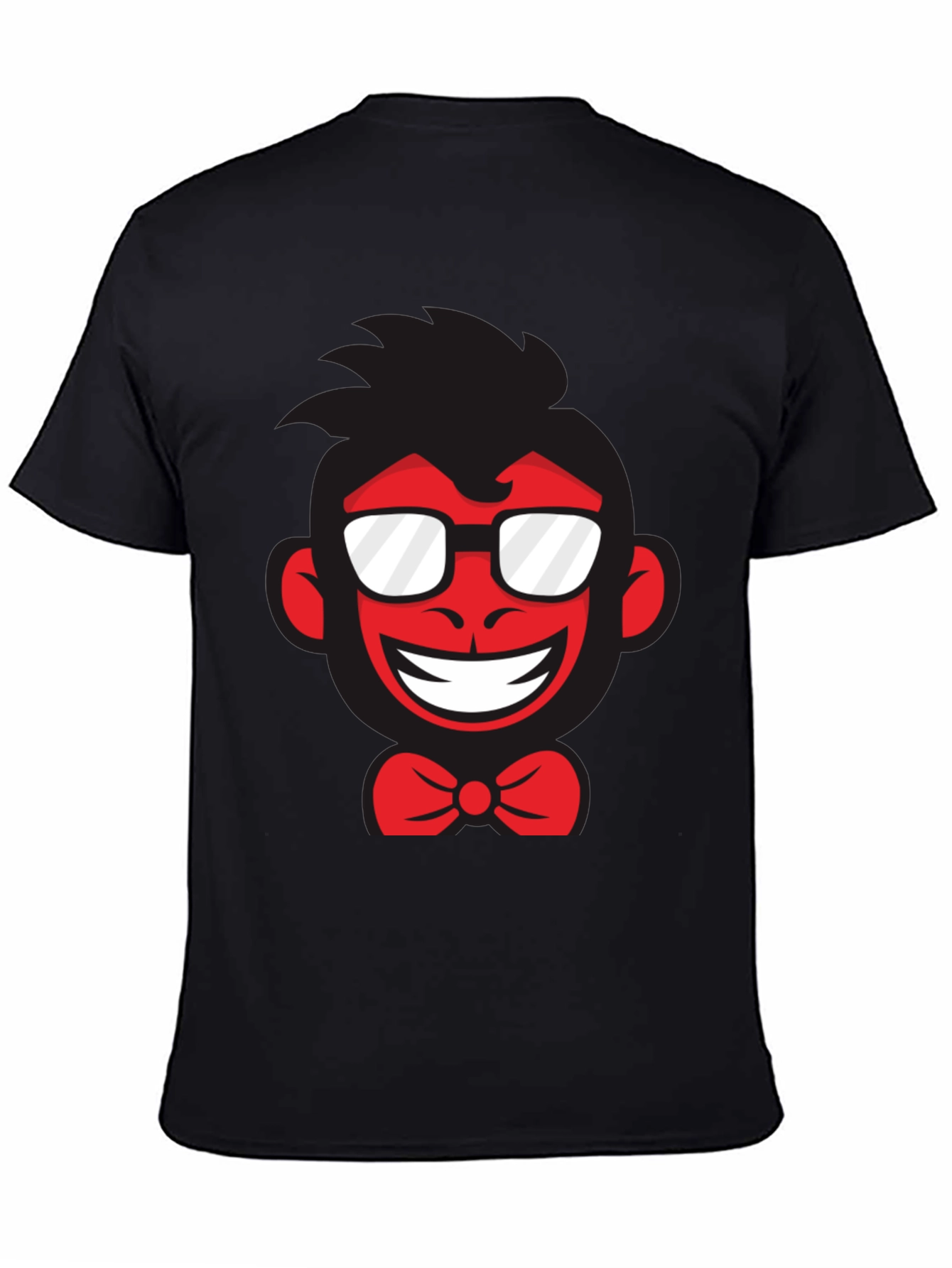Funny Monkey Graphic Tee - Black Cotton T-Shirt