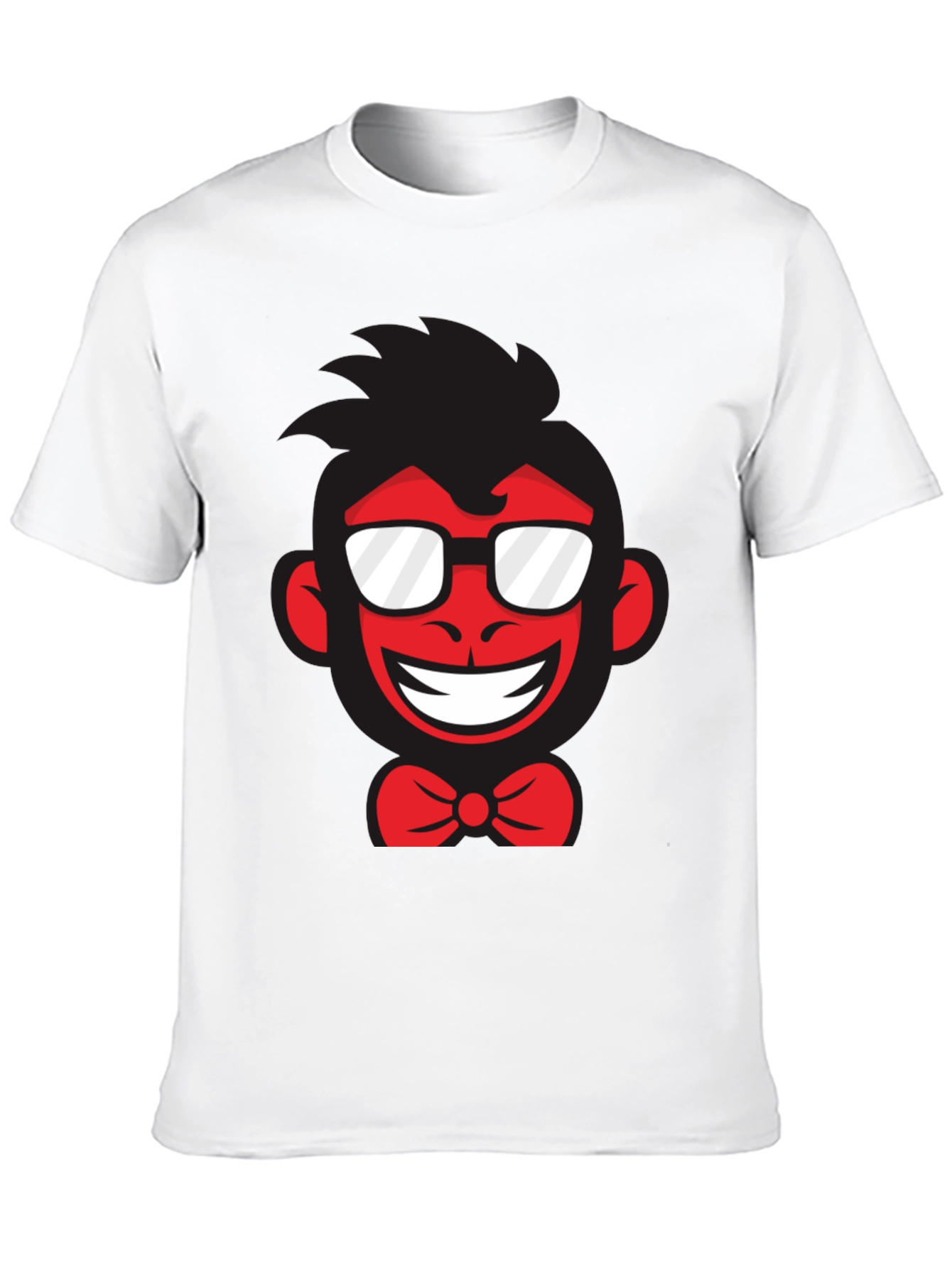 Funny Monkey Graphic Tee - Black Cotton T-Shirt