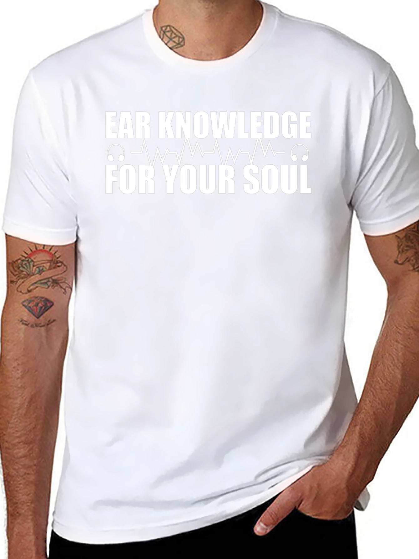 Ear Knowledge For Your Soul Black T-Shirt