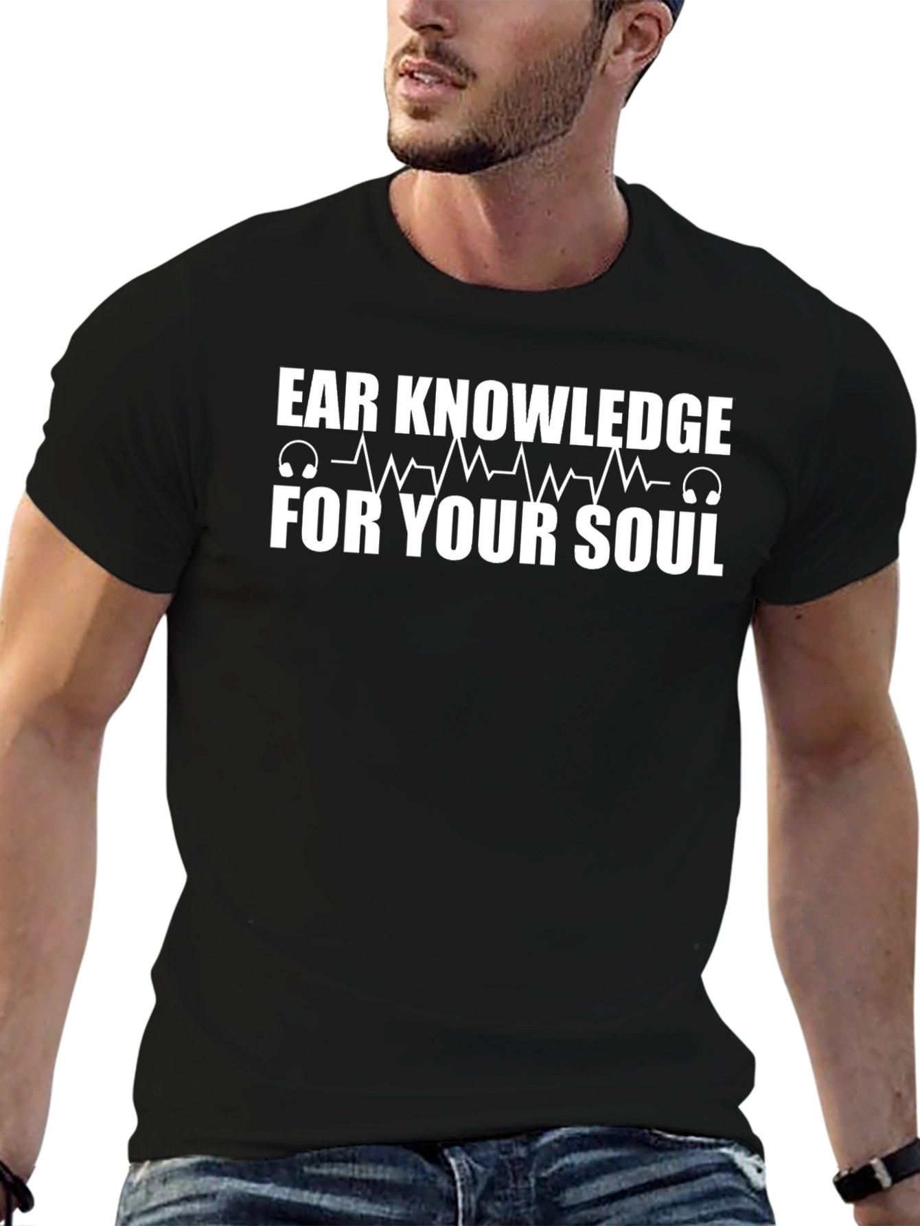 Ear Knowledge For Your Soul Black T-Shirt