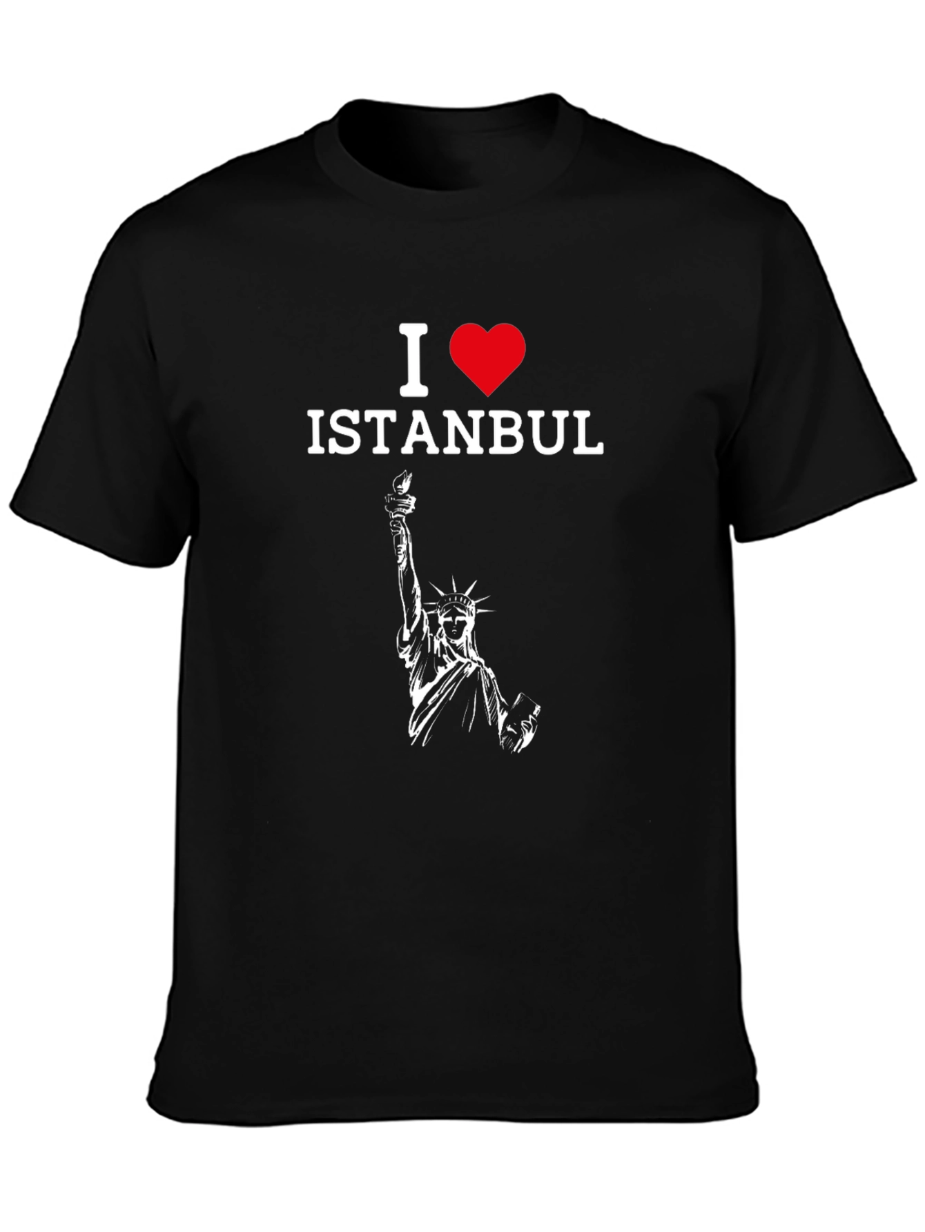 I Love Istanbul T-Shirt - Statue of Liberty Design