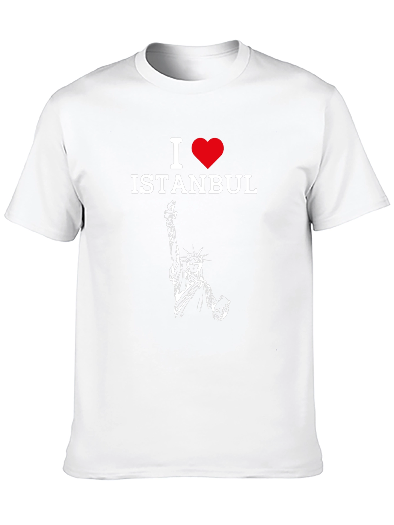I Love Istanbul T-Shirt - Statue of Liberty Design