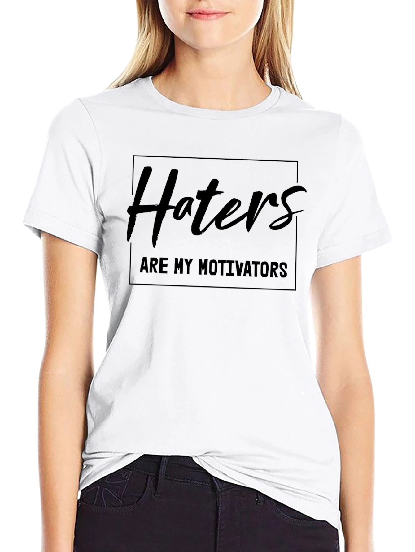 Haters Are My Motivators Black T-Shirt