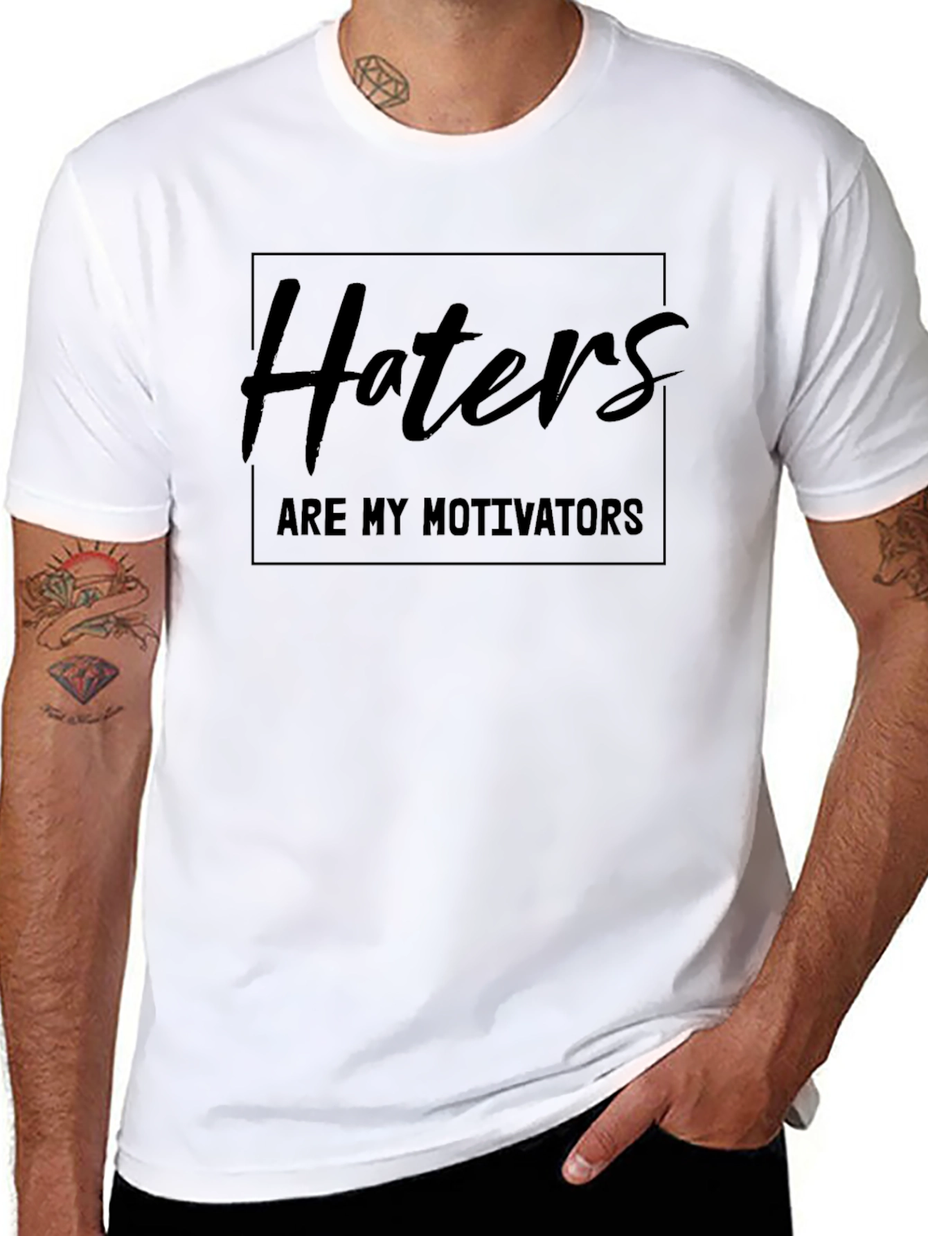 Haters Are My Motivators Black T-Shirt