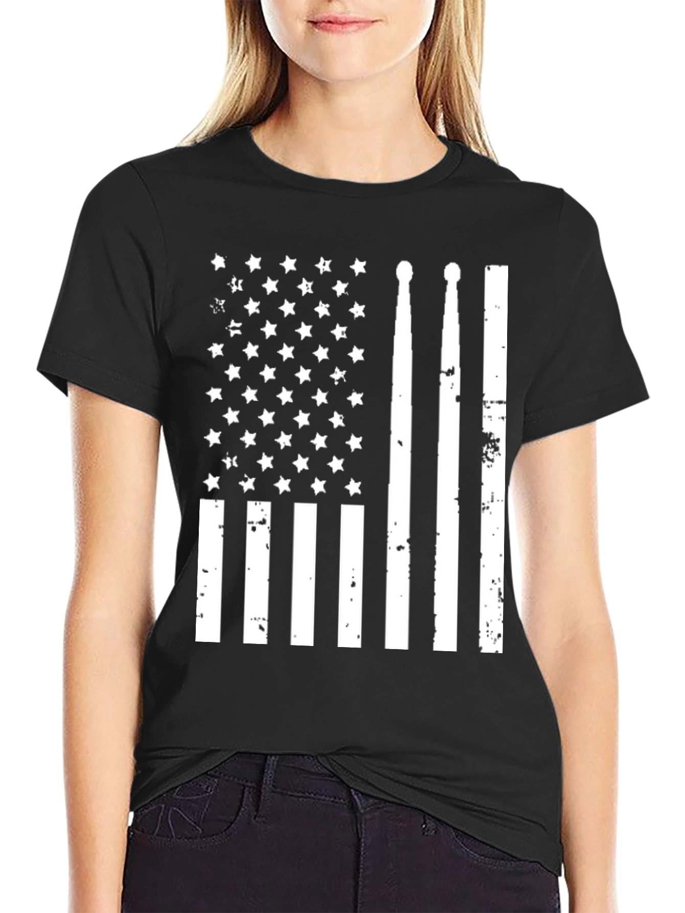 American Flag Drummer T-Shirt