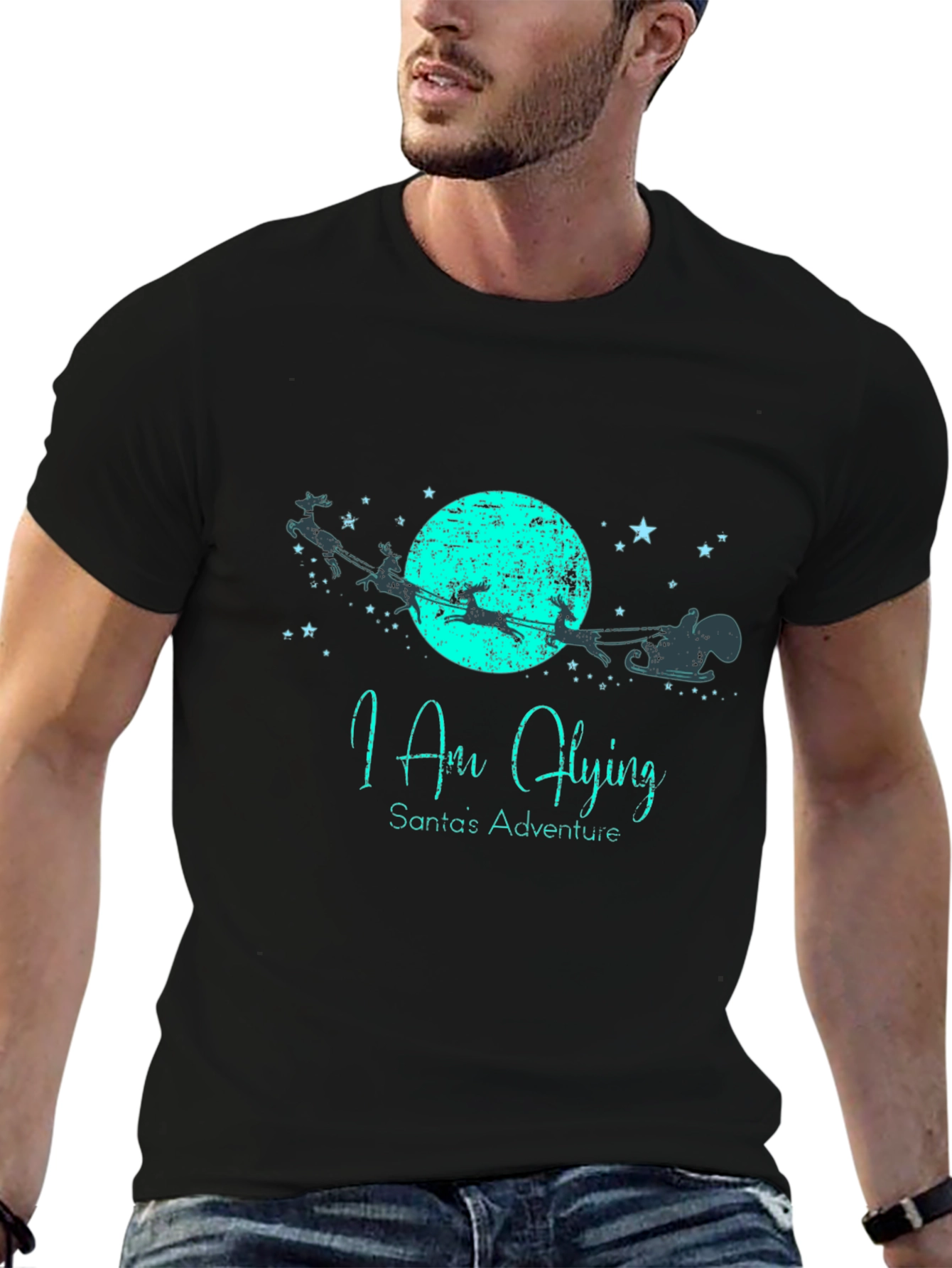 Santas Adventure Tee - I Am Flying Christmas Shirt