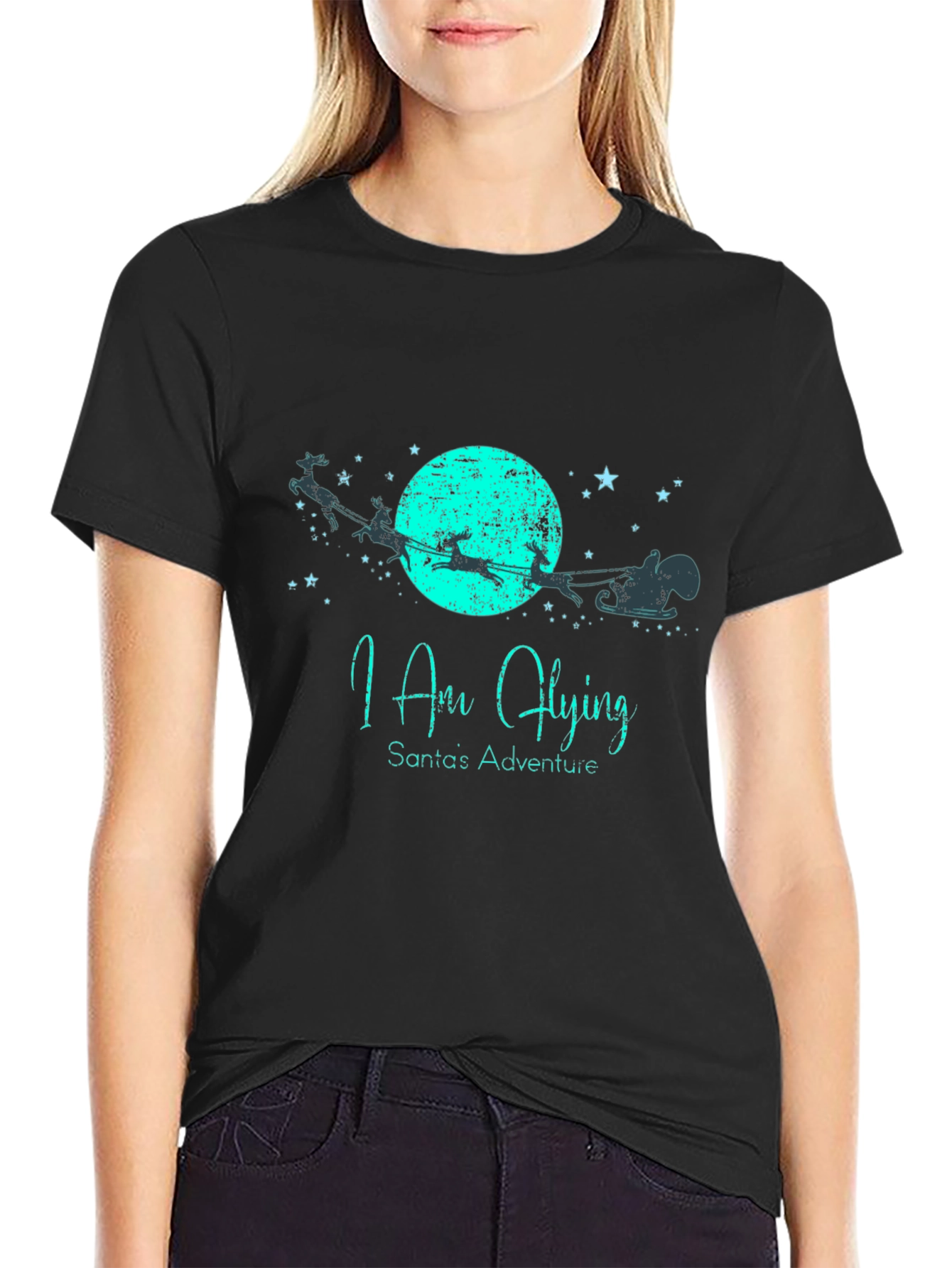 Santas Adventure Tee - I Am Flying Christmas Shirt