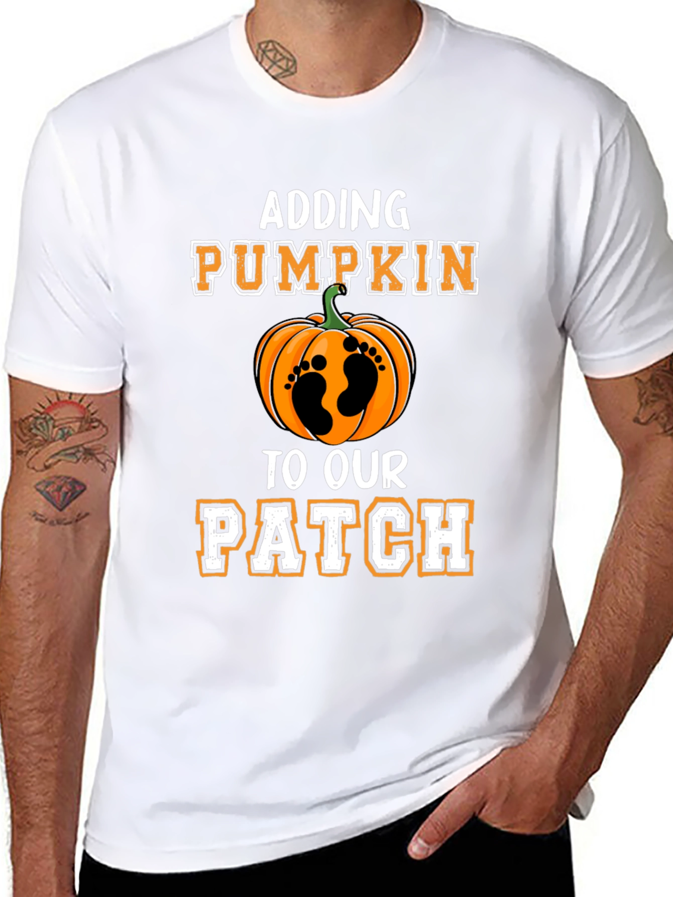 Adding Pumpkin to Our Patch T-Shirt - Pregnancy Announcement