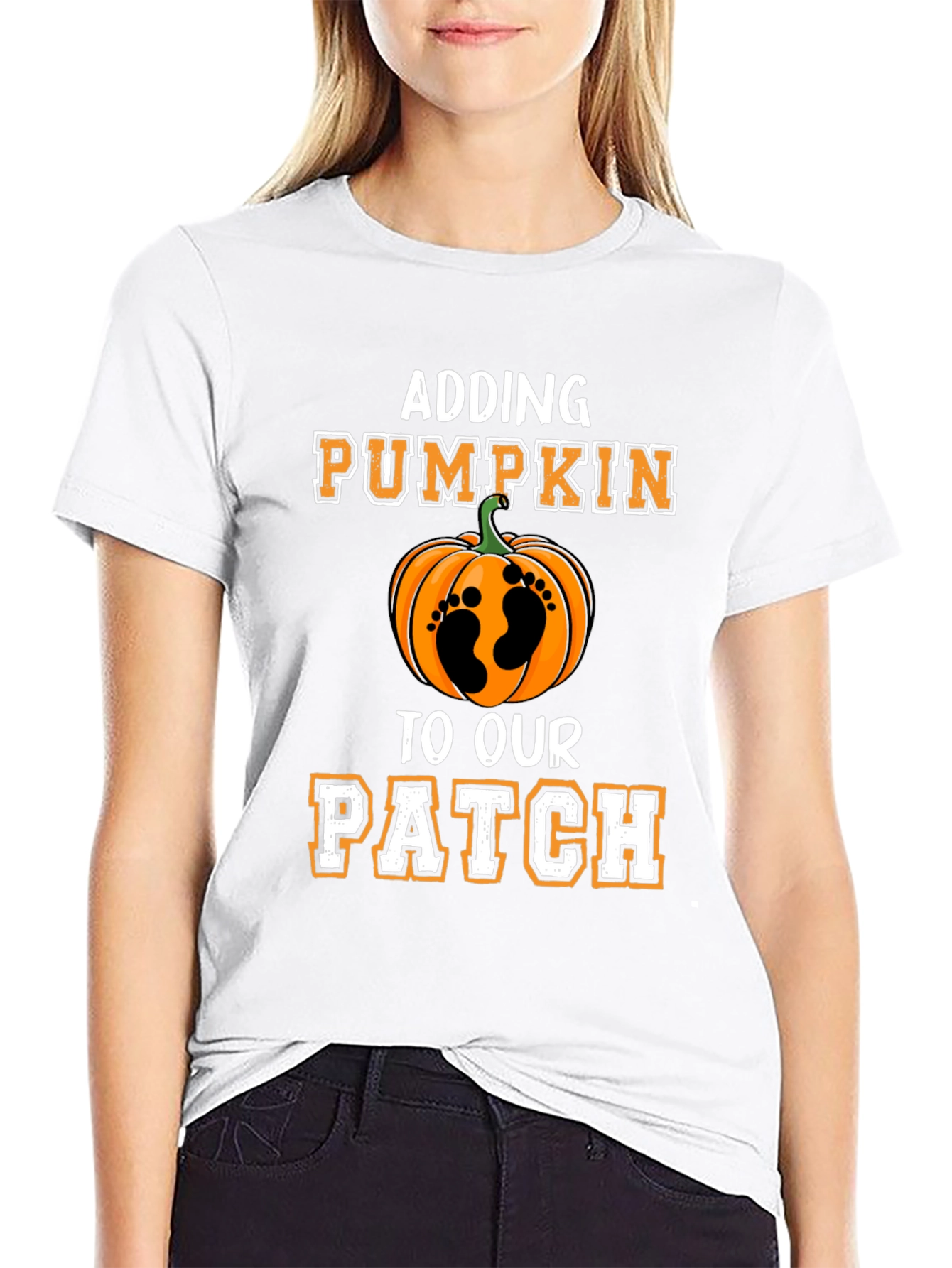 Adding Pumpkin to Our Patch T-Shirt - Pregnancy Announcement