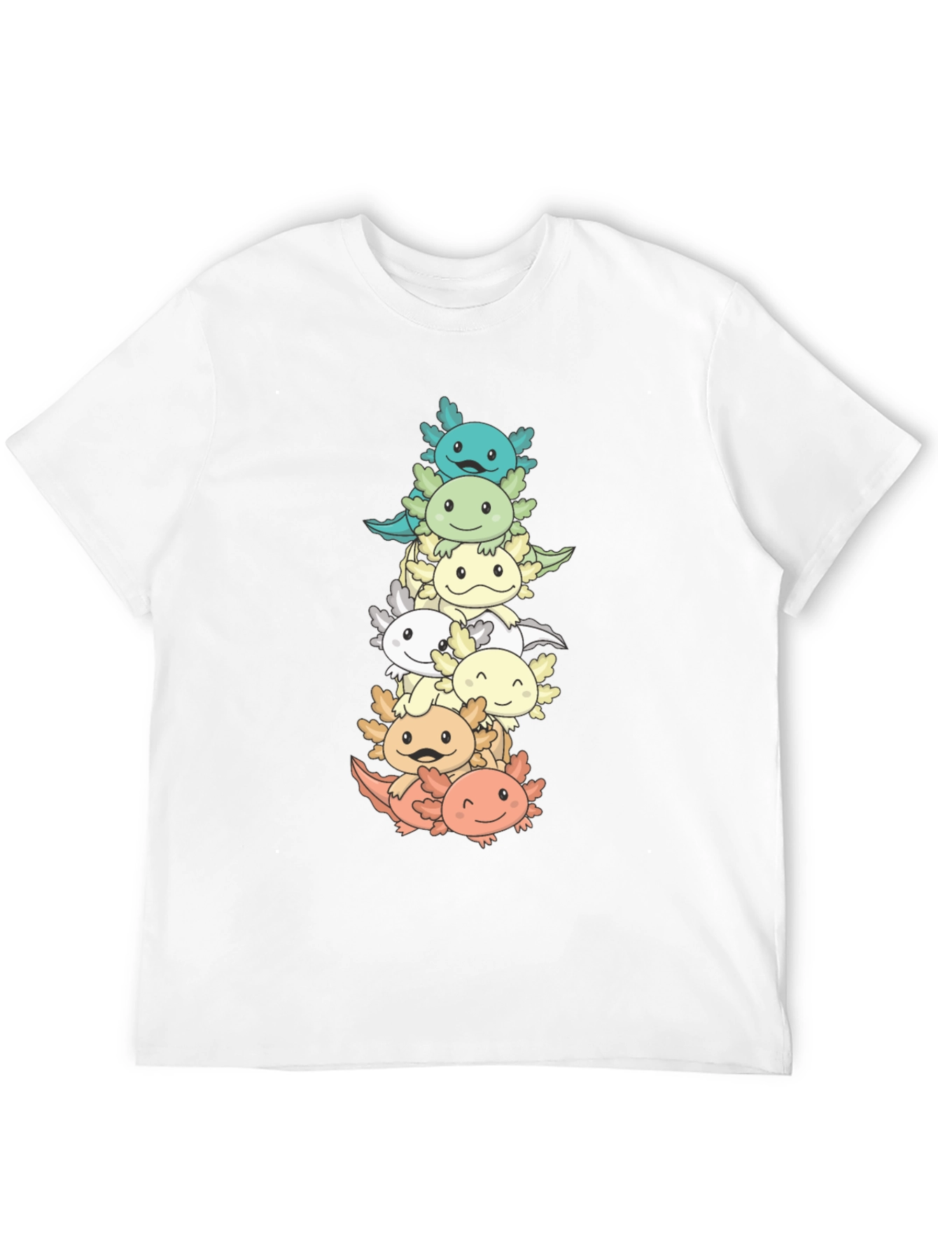 Axolotl Stack T-Shirt - Cute Amphibian Tee