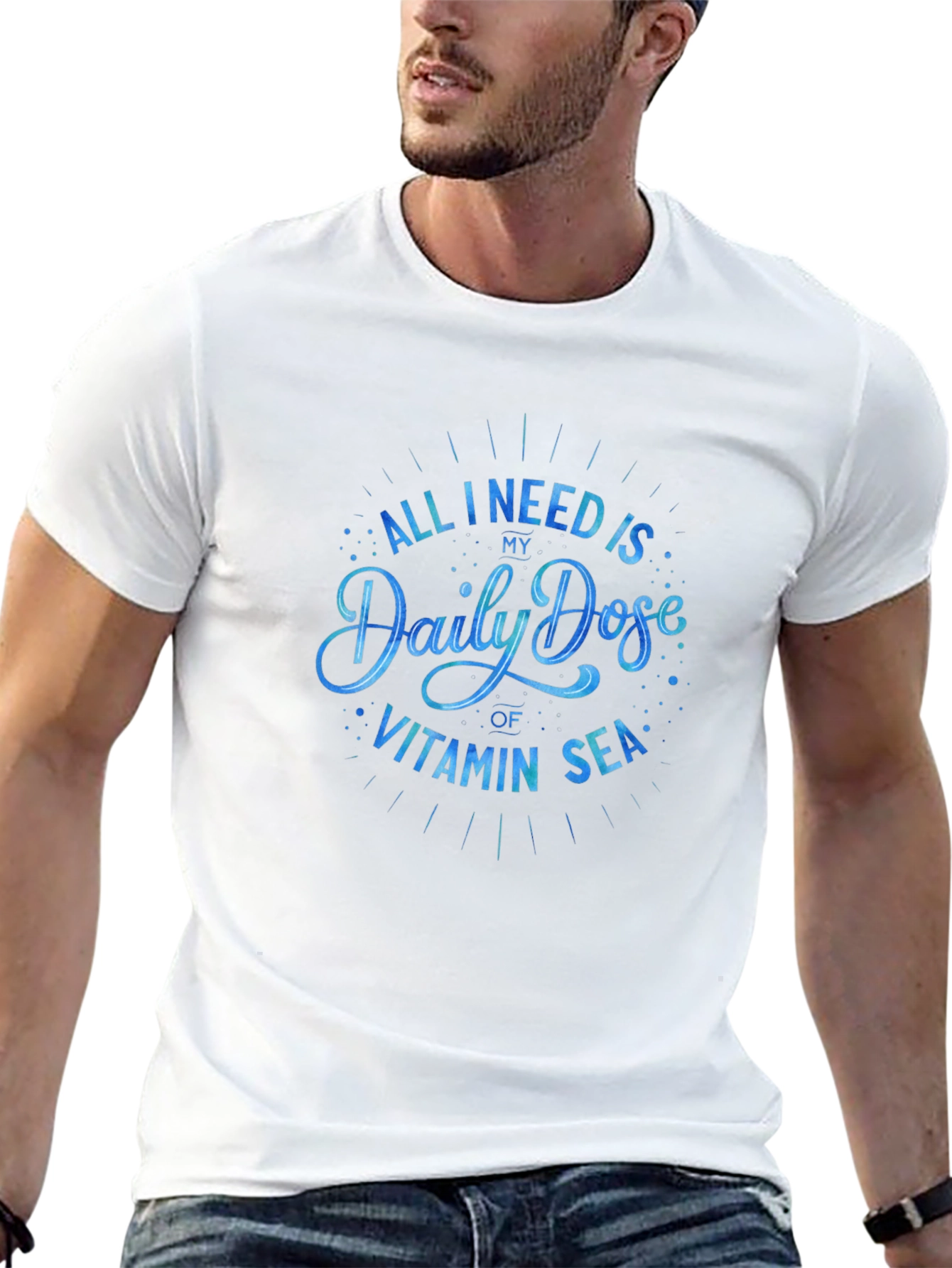 Vitamin Sea Graphic T-Shirt - Beach Lover Tee