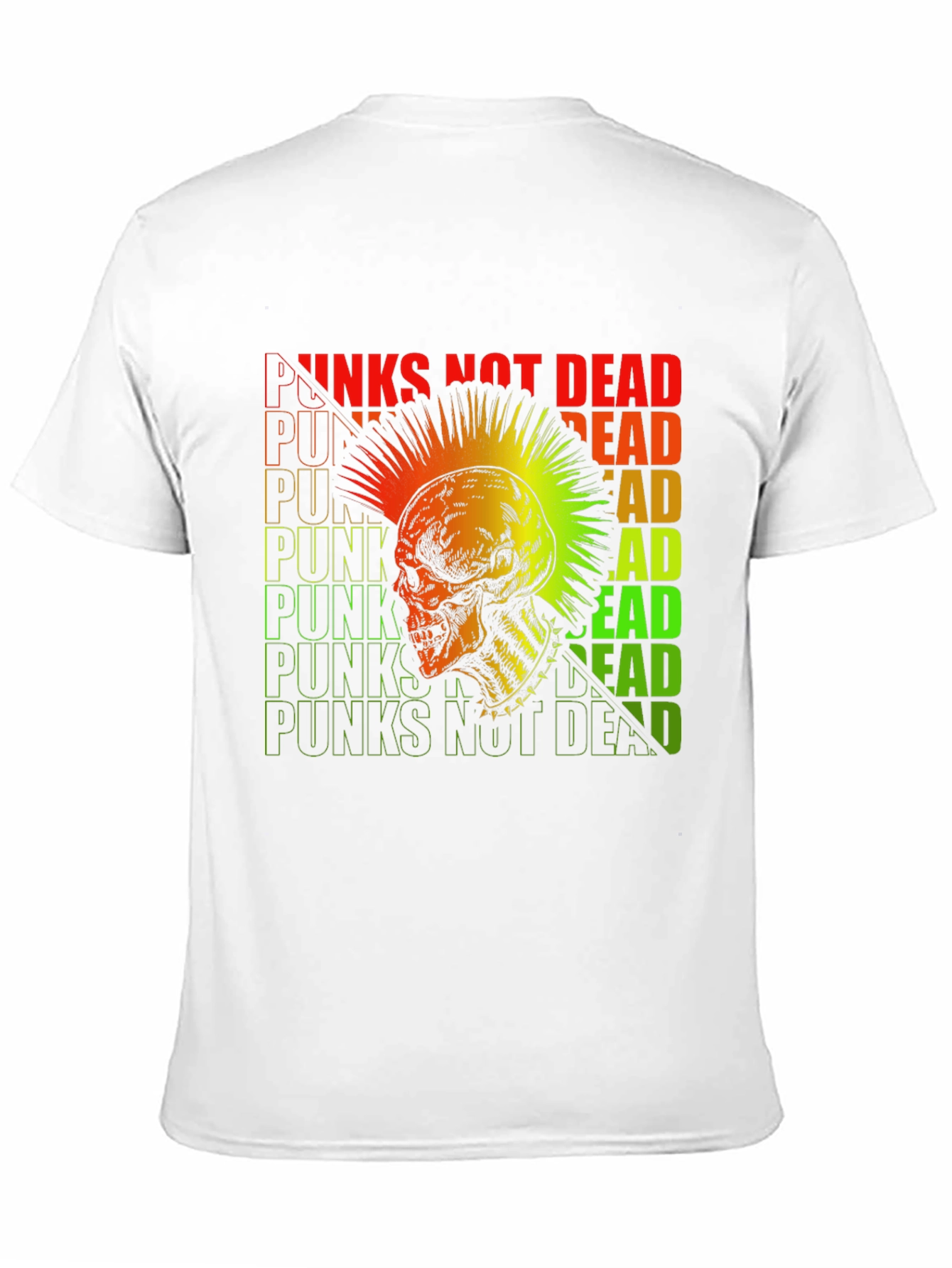 Punk Rock Skull Graphic Tee - Punks Not Dead