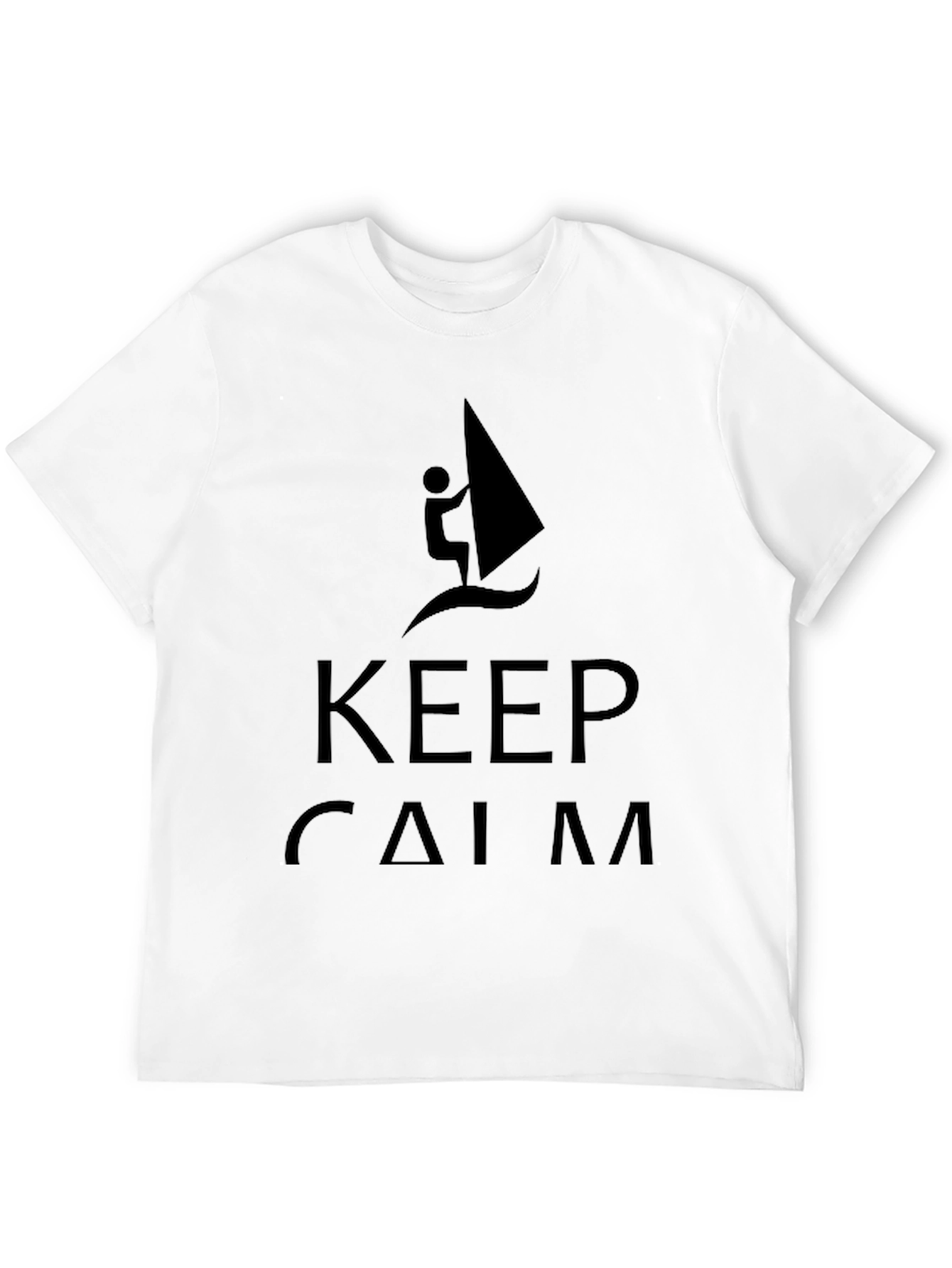 Keep Calm Windsurfing Black T-Shirt