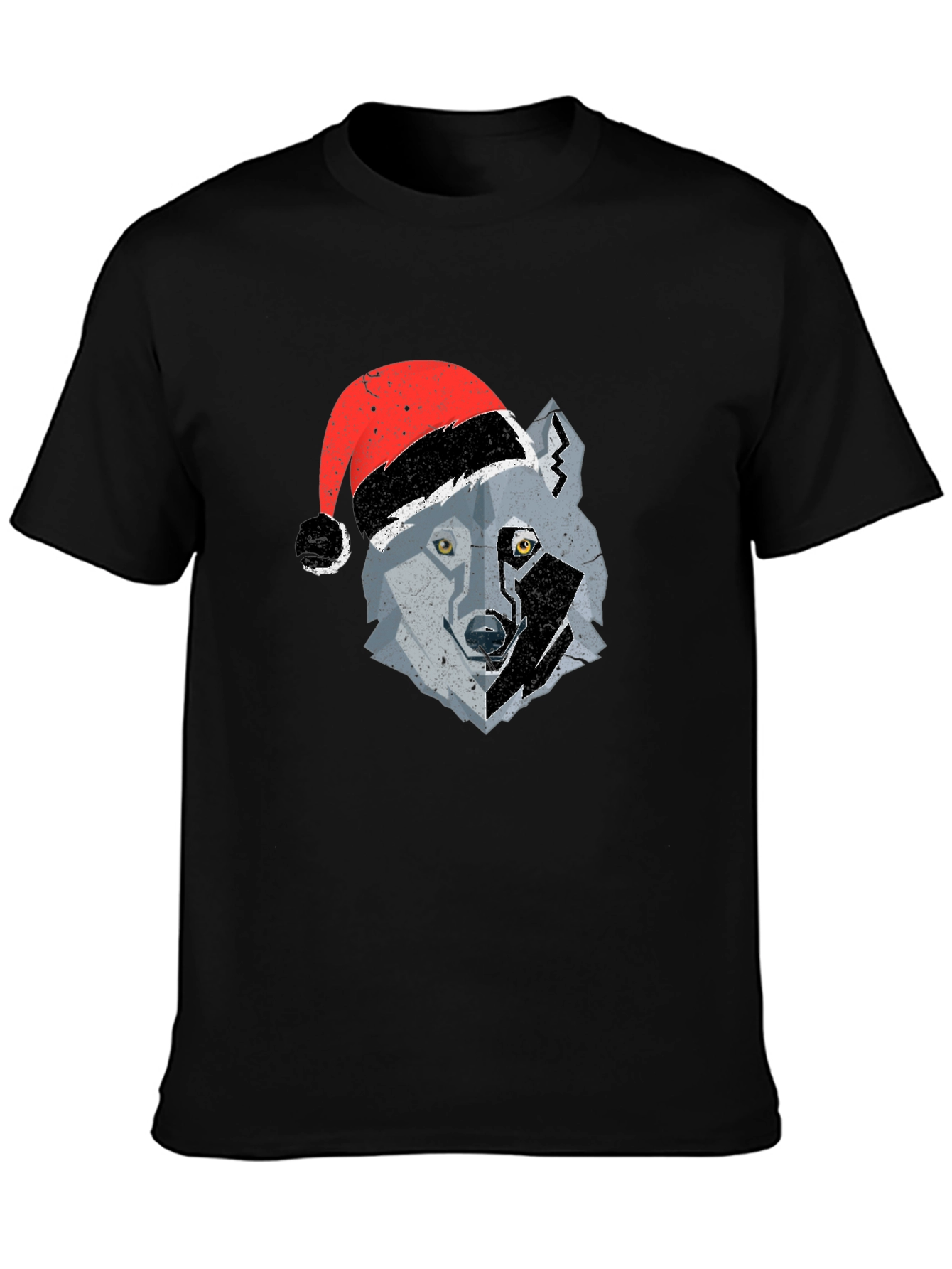 Wolf Santa Hat Graphic Tee