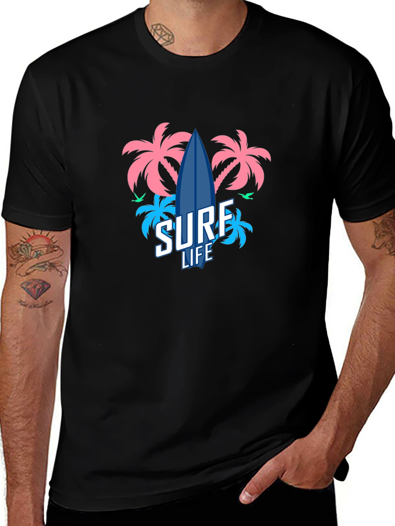 Surf Life Graphic Tee - Tropical Vibes