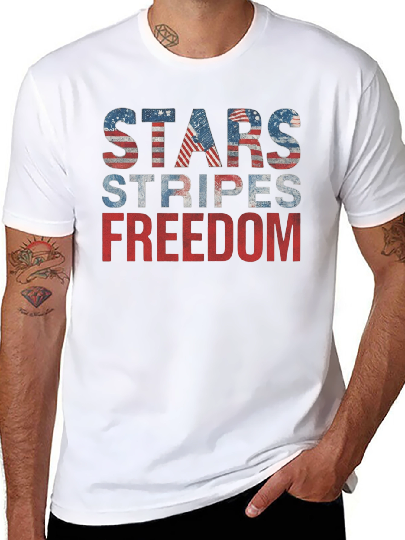 Stars Stripes Freedom Graphic Tee