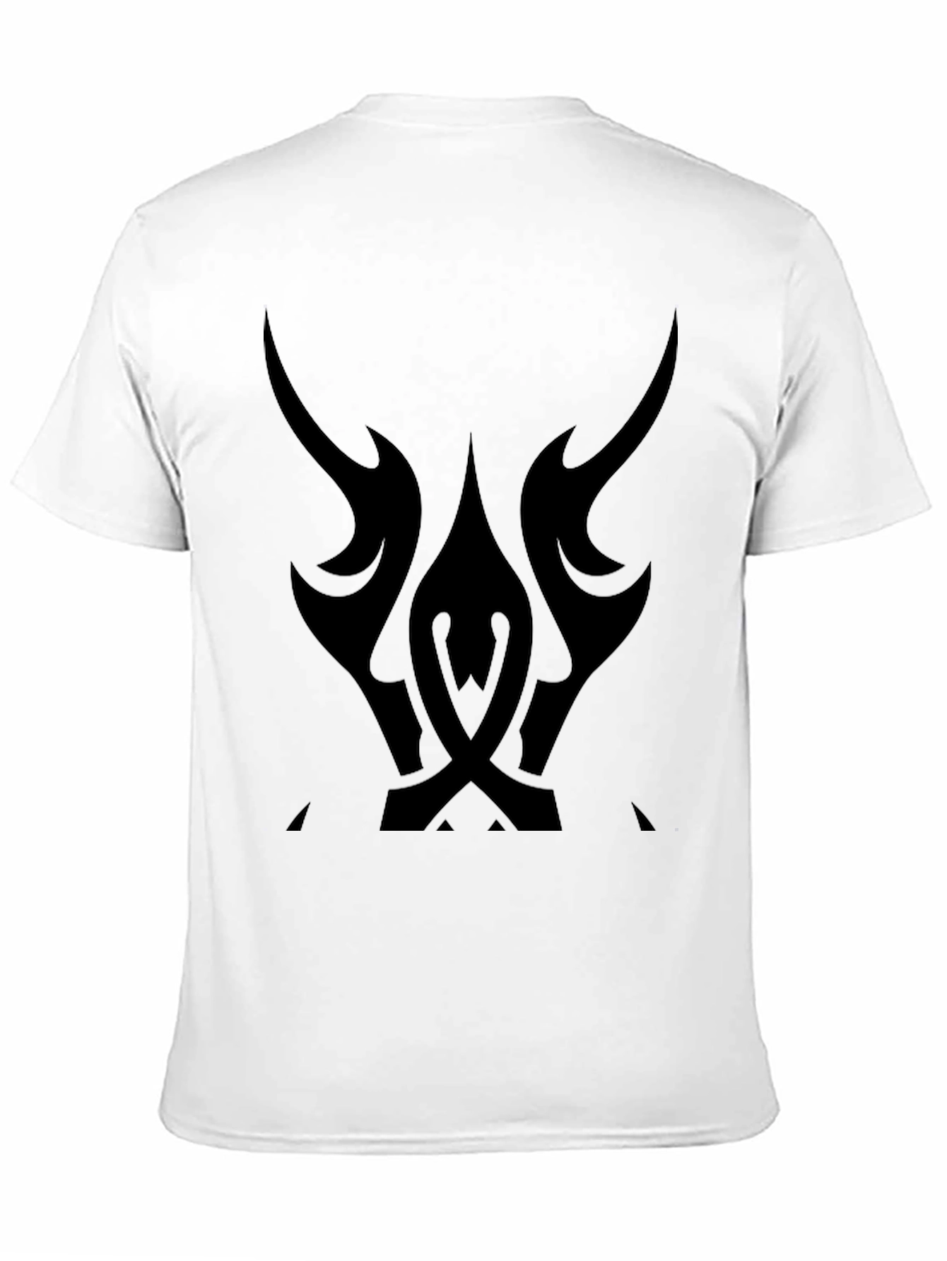 Black Graphic Tee - Tribal Tattoo Style Design