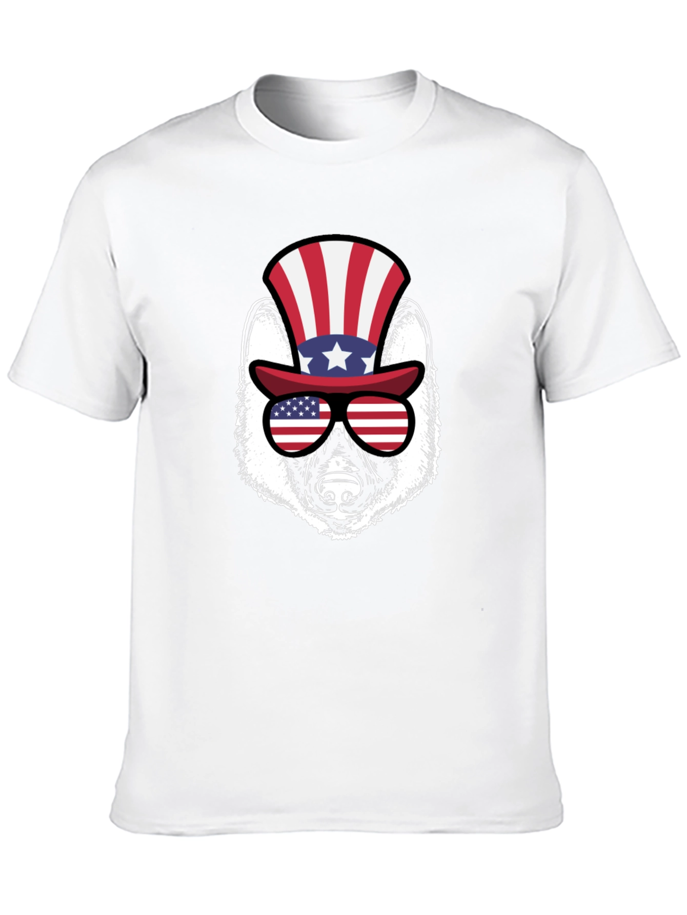 Patriotic Badger Graphic Tee - USA Pride Shirt