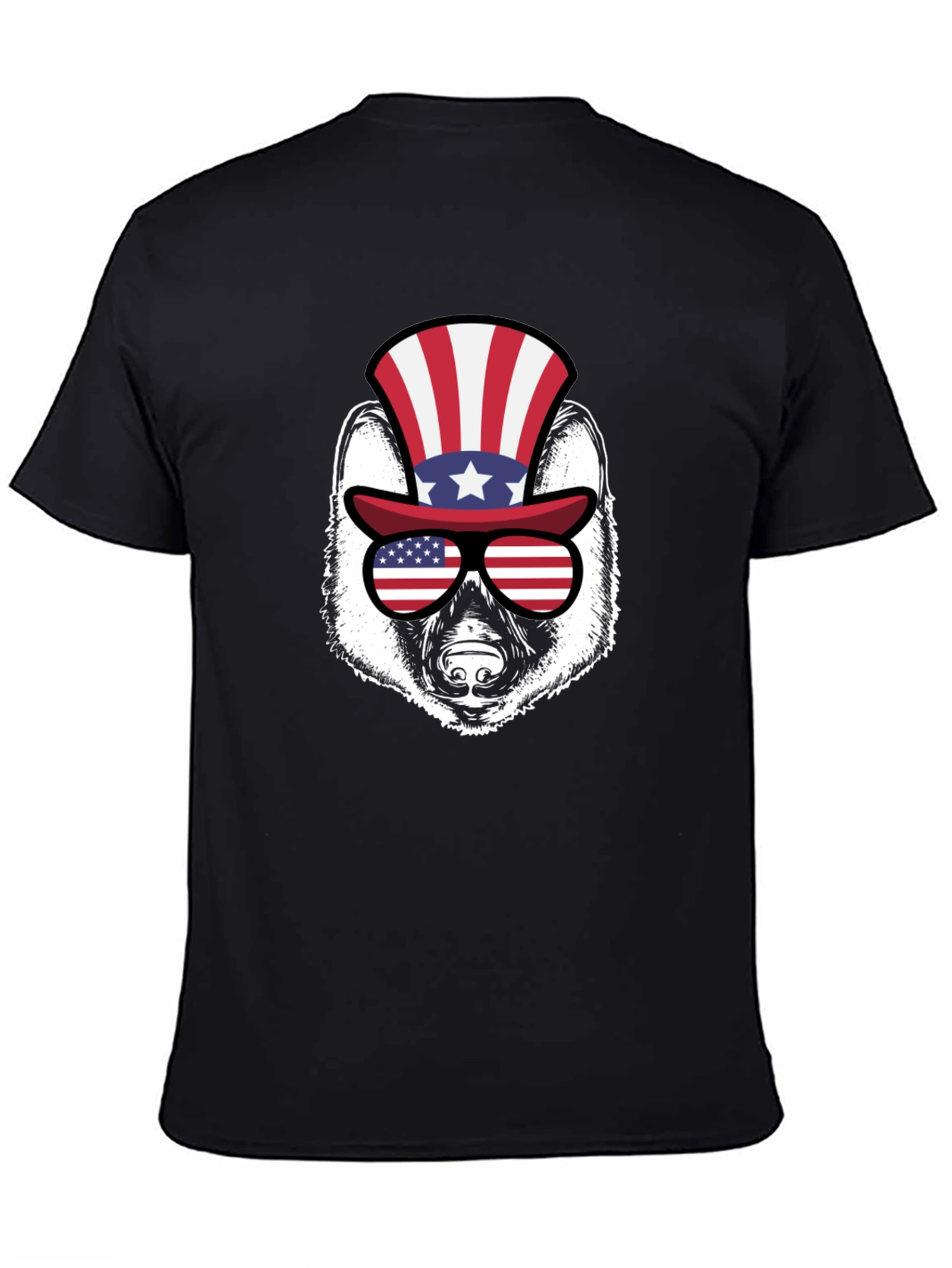 Patriotic Badger Graphic Tee - USA Pride Shirt