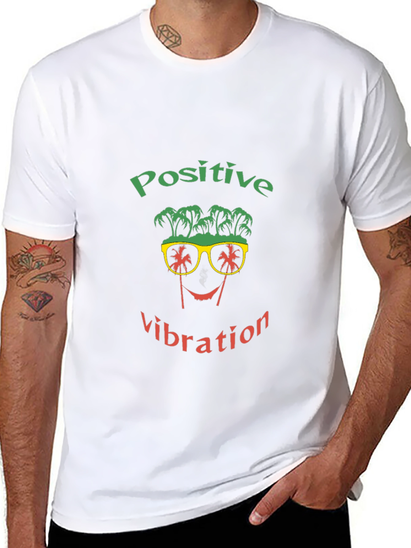 Positive Vibration Graphic T-Shirt - Black