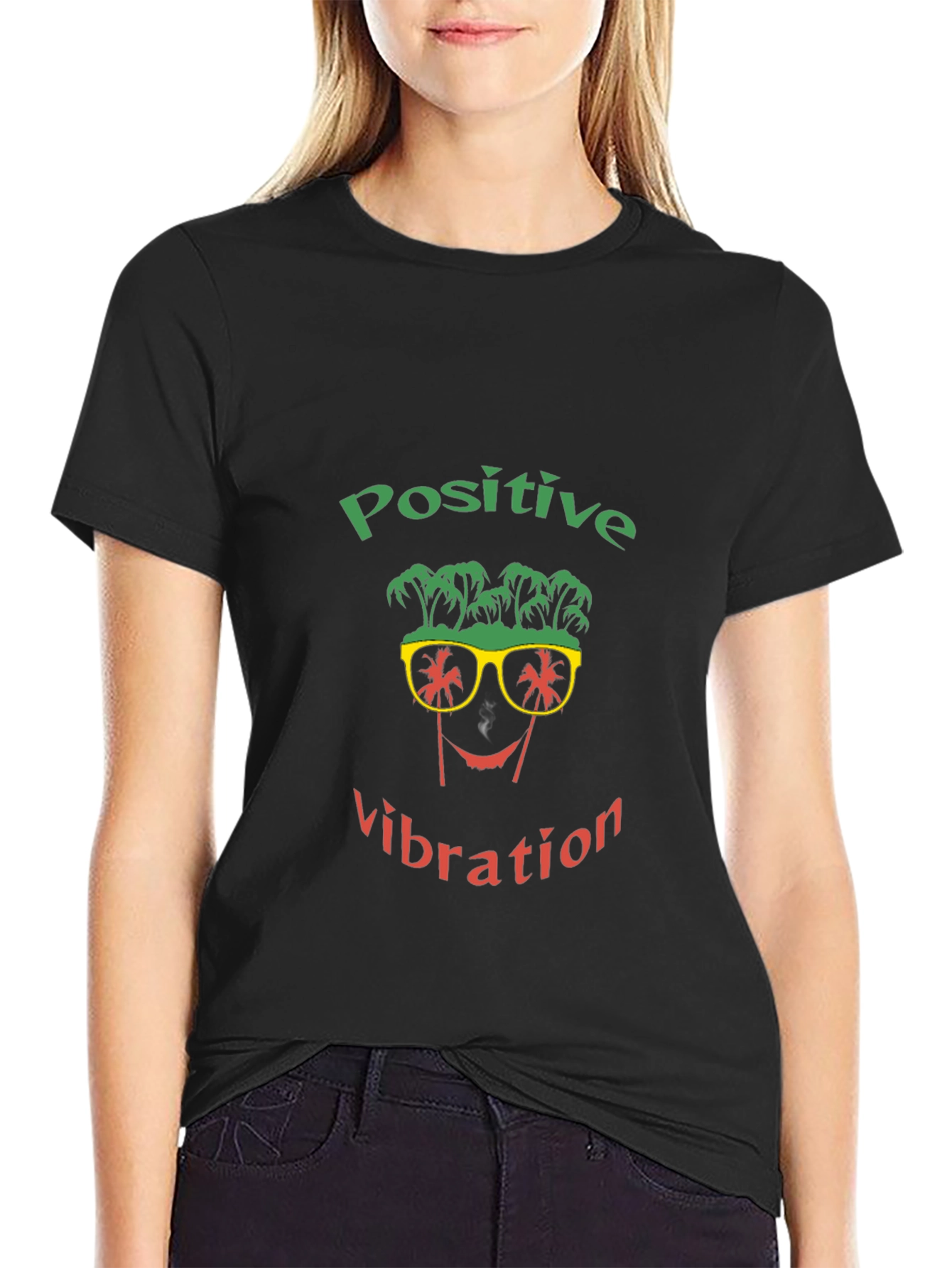 Positive Vibration Graphic T-Shirt - Black
