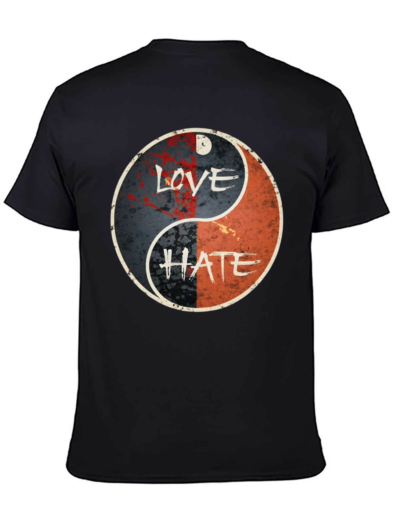 Love Hate Yin Yang Graphic T-Shirt