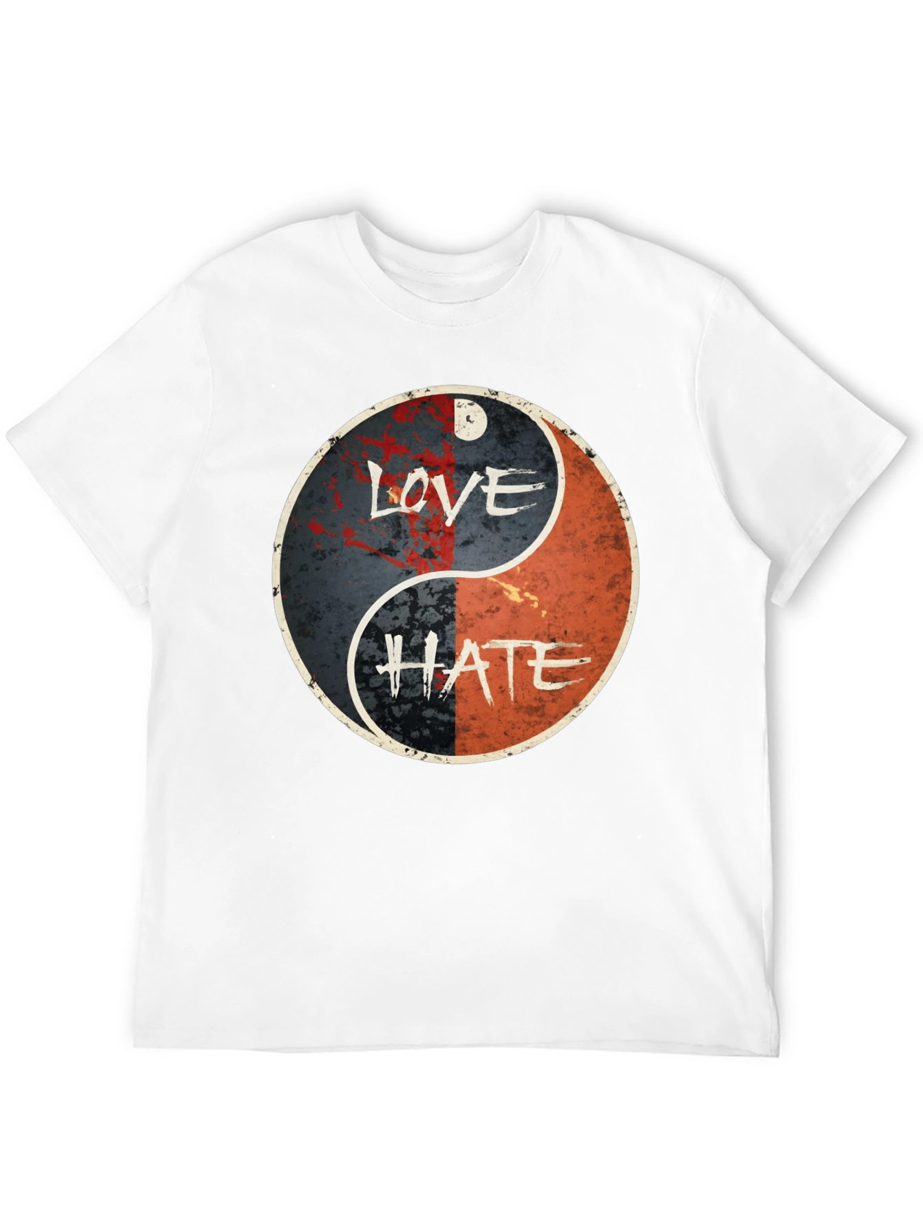 Love Hate Yin Yang Graphic T-Shirt