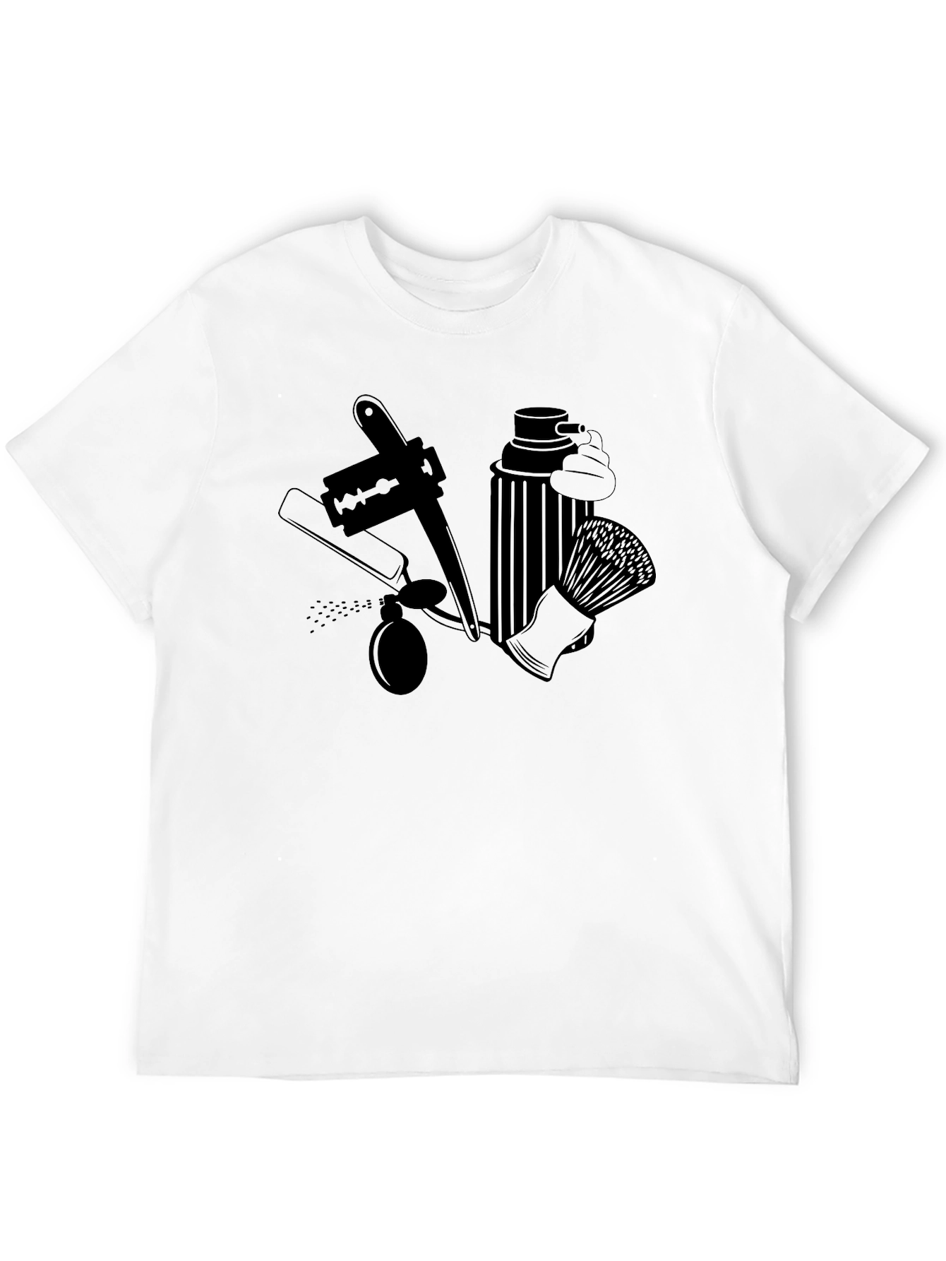 Barber Tools T-Shirt - Classic Barbering Design