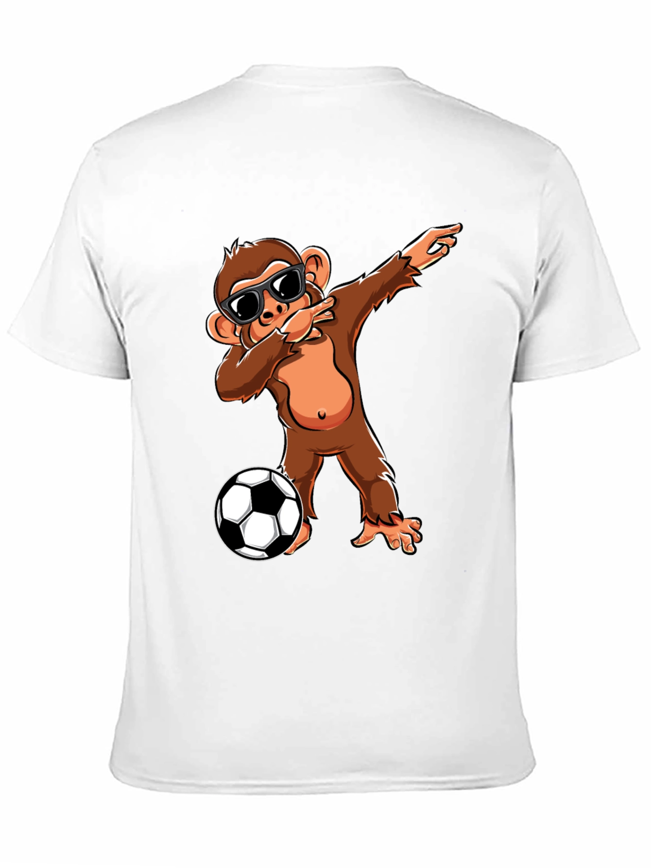 Monkey Dabbing with Soccer Ball Graphic Tee