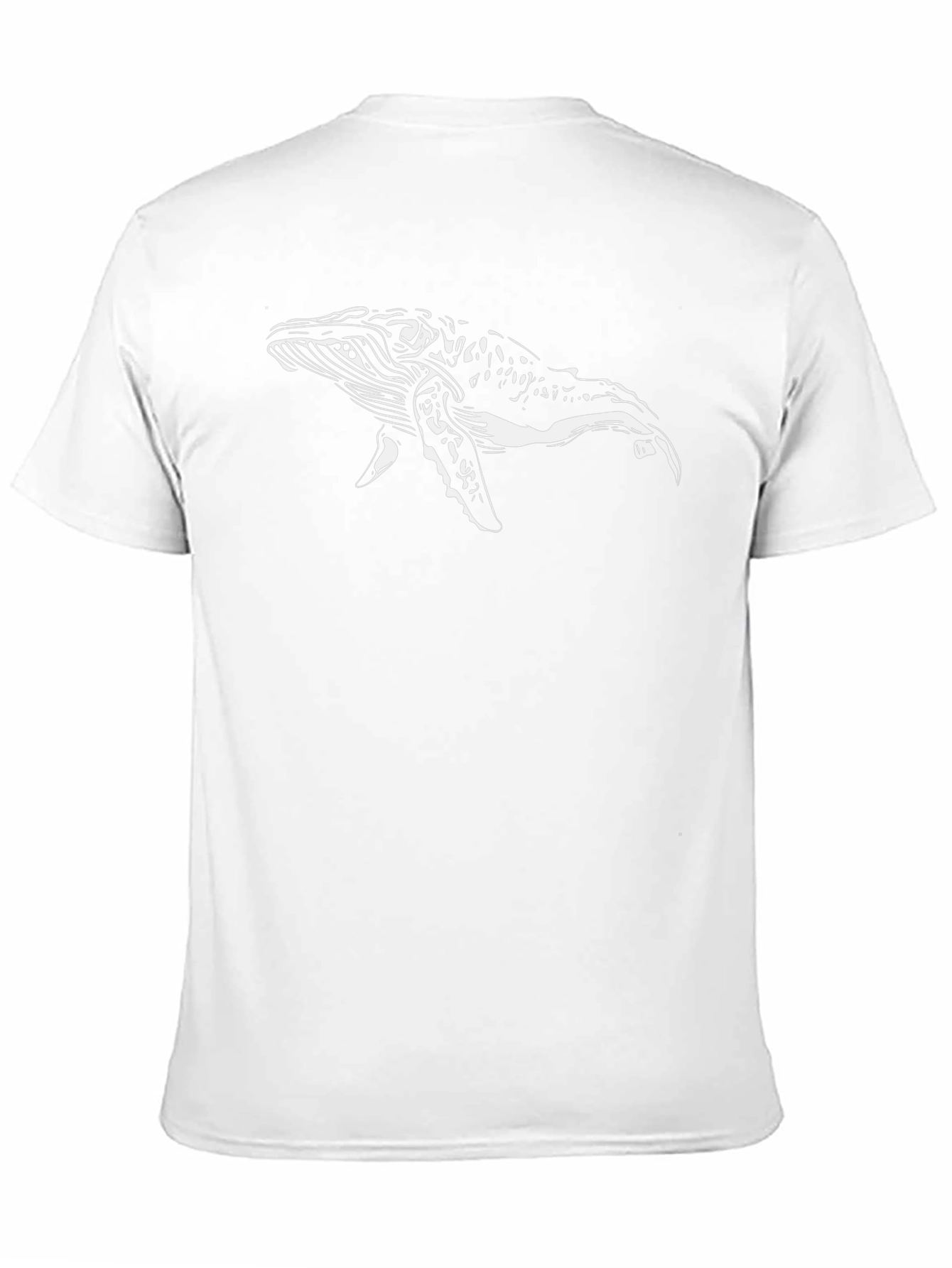 Whale Graphic T-Shirt - Black Crew Neck Tee